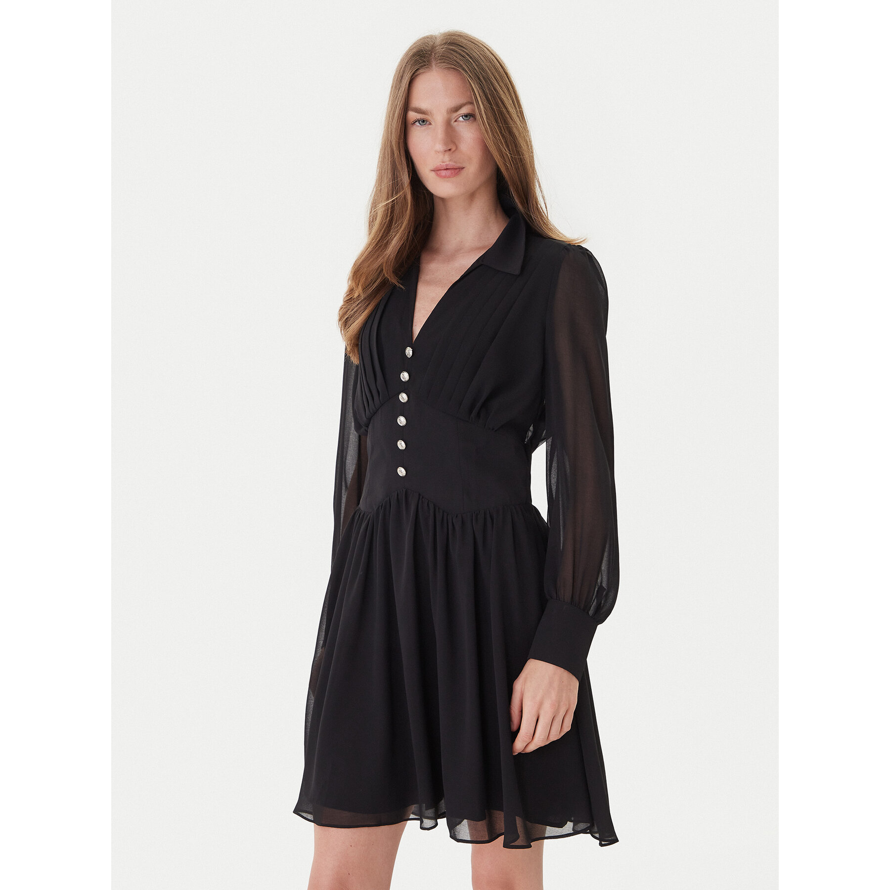 Morgan Kleid für den Alltag 251-ROPLIS Schwarz Loose Fit
