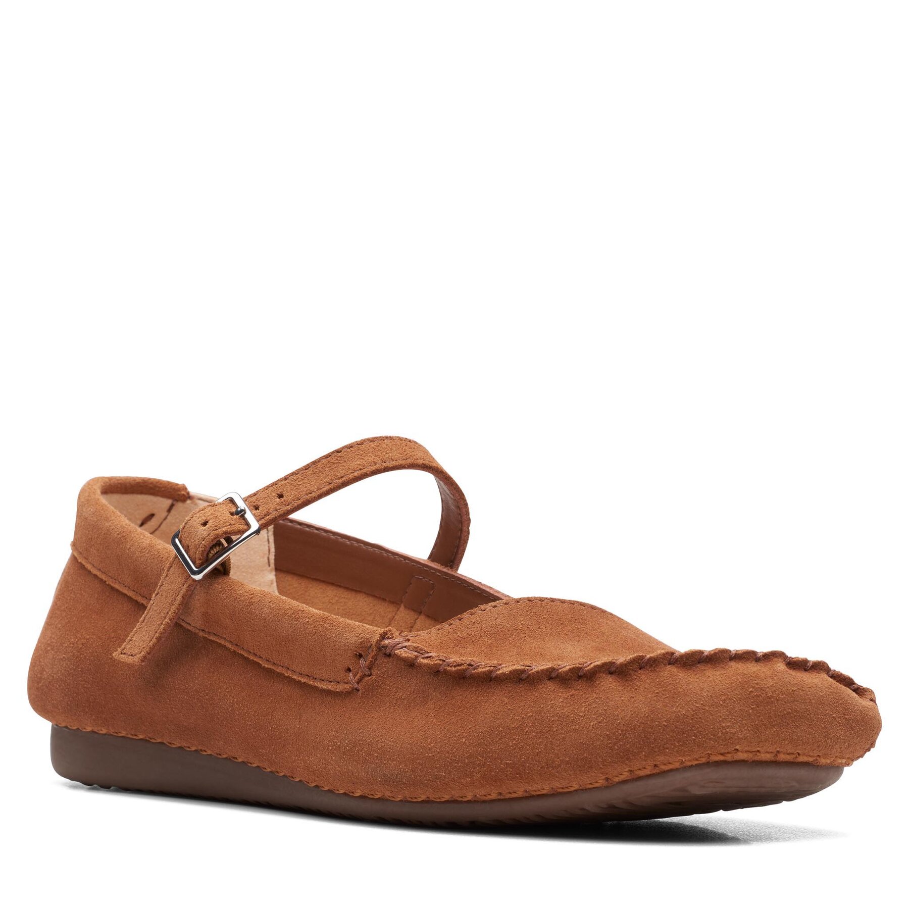 Pantofi Clarks Freckle Bar 26170598 Dark Tan Suede Clarks imagine noua