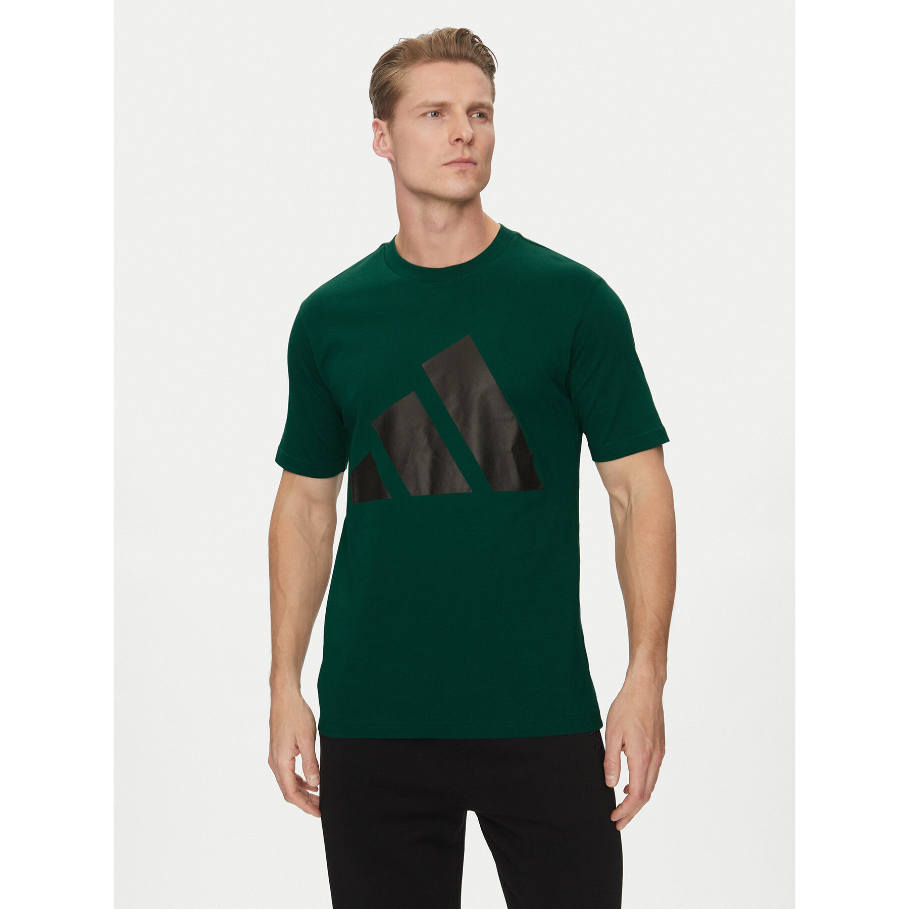 Adidas T-Shirt Essentials Big Logo JE8932 Verde Regular Fit