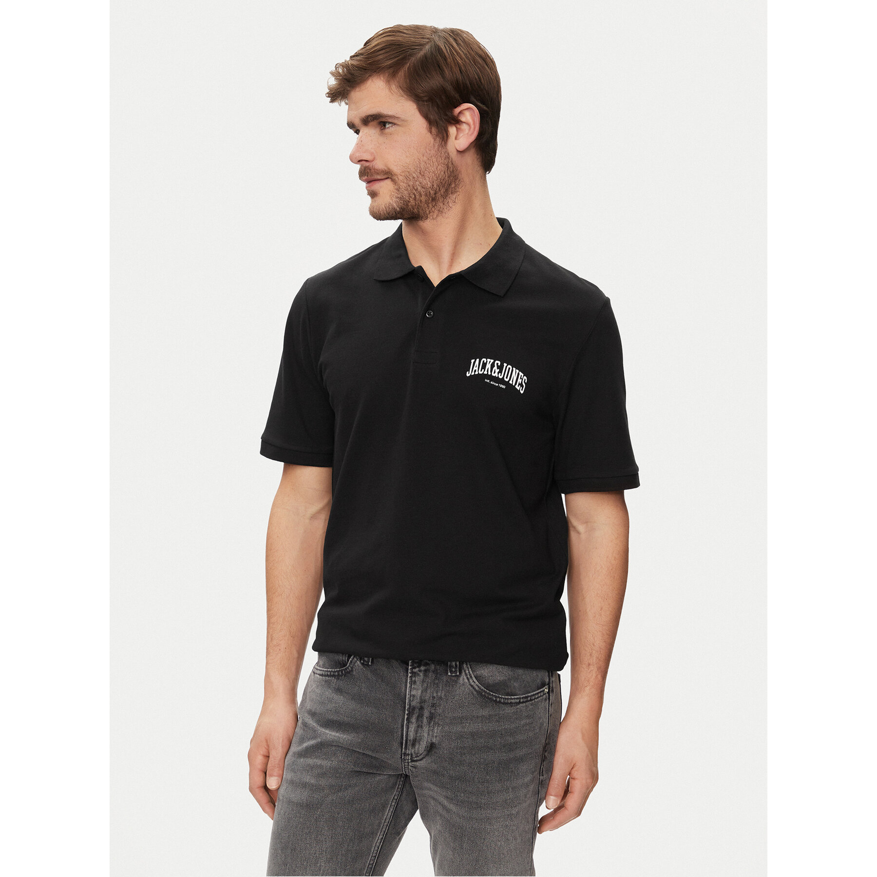 Jack & Jones Polo Josh 12247387 Nero Standard Fit
