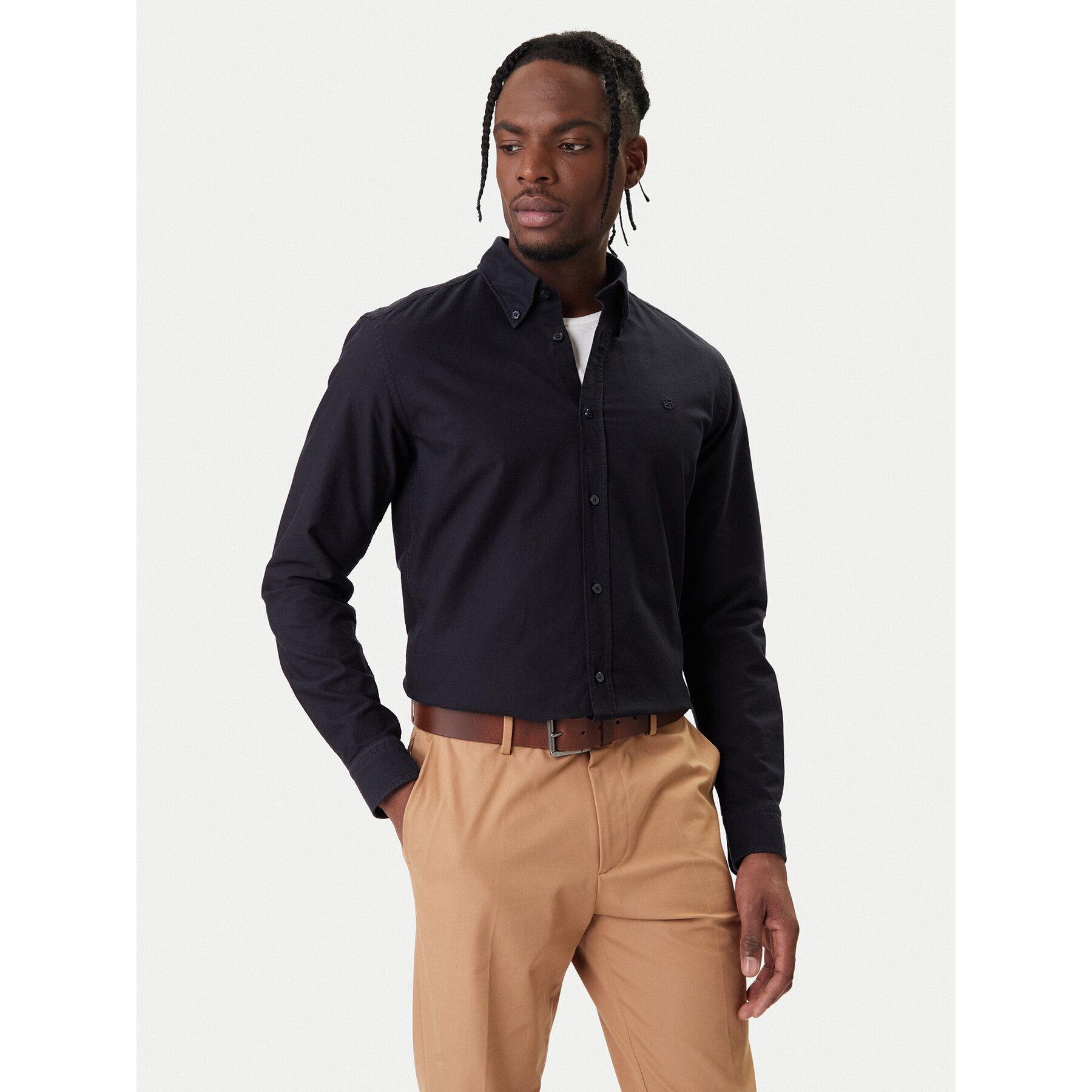 BOSS Hemd H-Roan 50555920 Dunkelblau Slim Fit