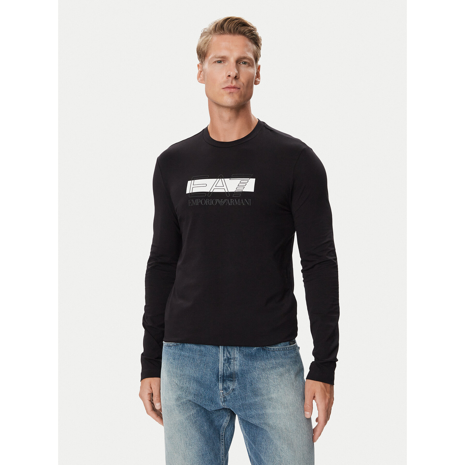 EA7 Emporio Armani Longsleeve 7M002417 AF10373 MC001 Schwarz Slim Fit