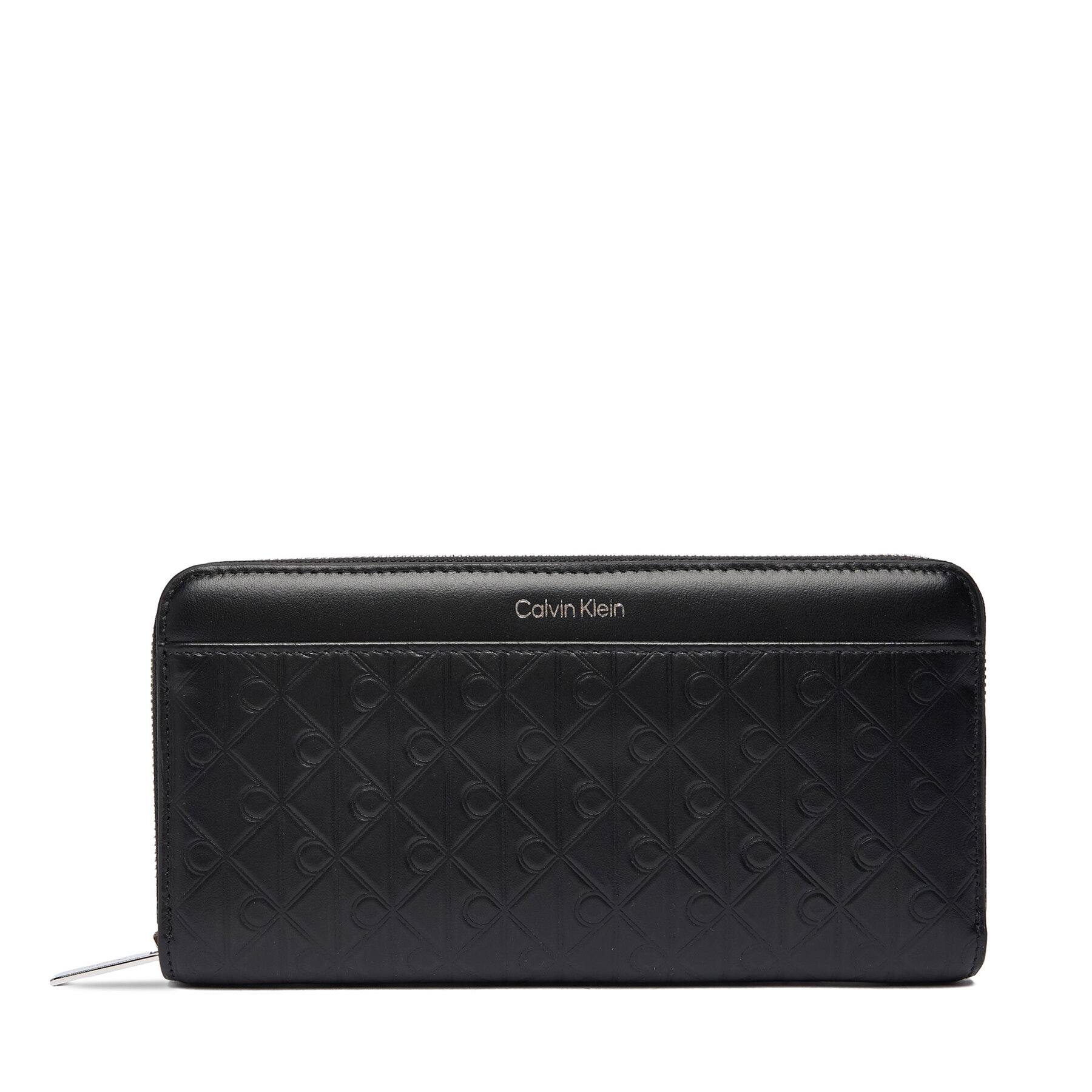 Portofel Calvin Klein Emblem Aop Embossed Long Wallet LV04F1097G Negru
