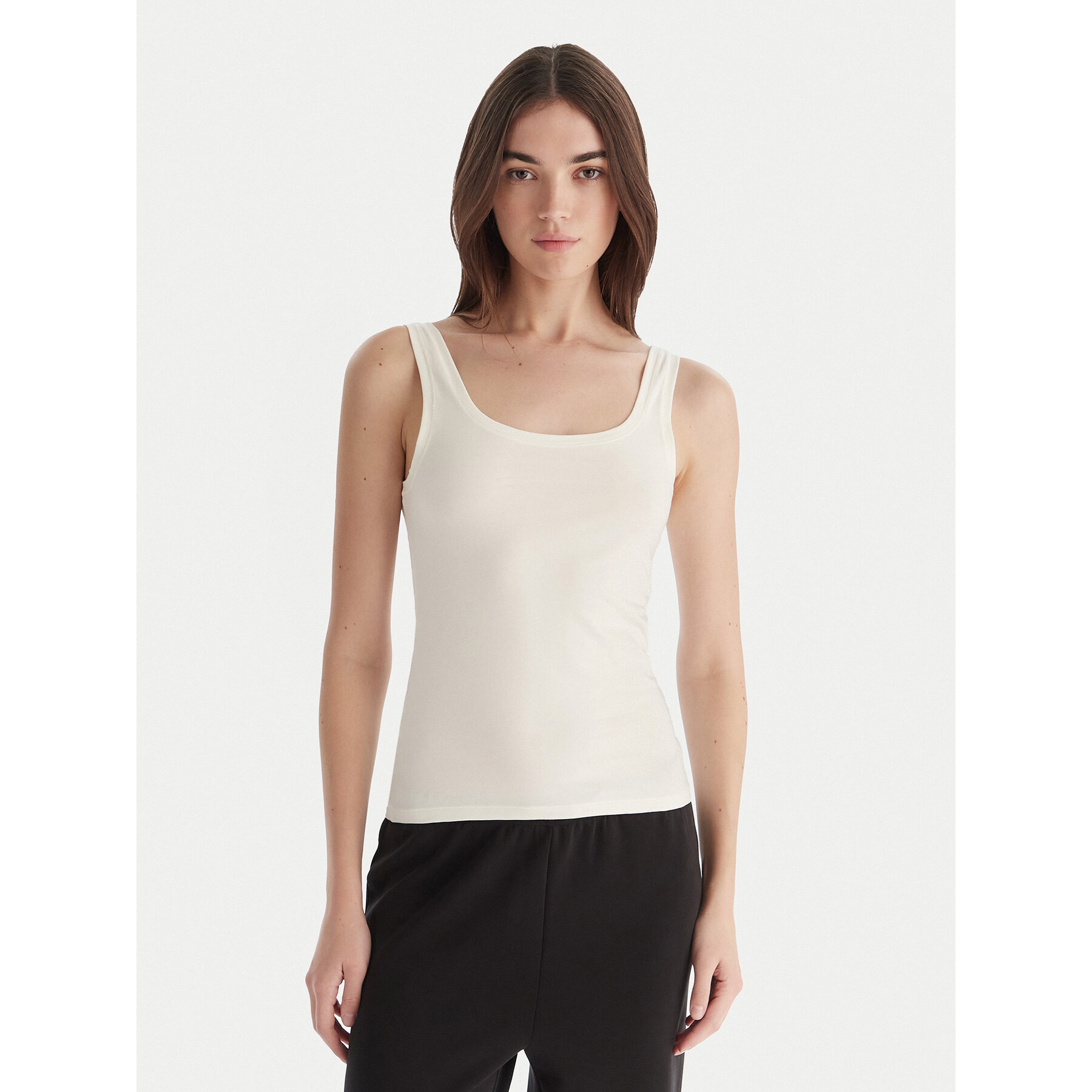 Hunkemöller Top Singlet 302723 Weiß Slim Fit