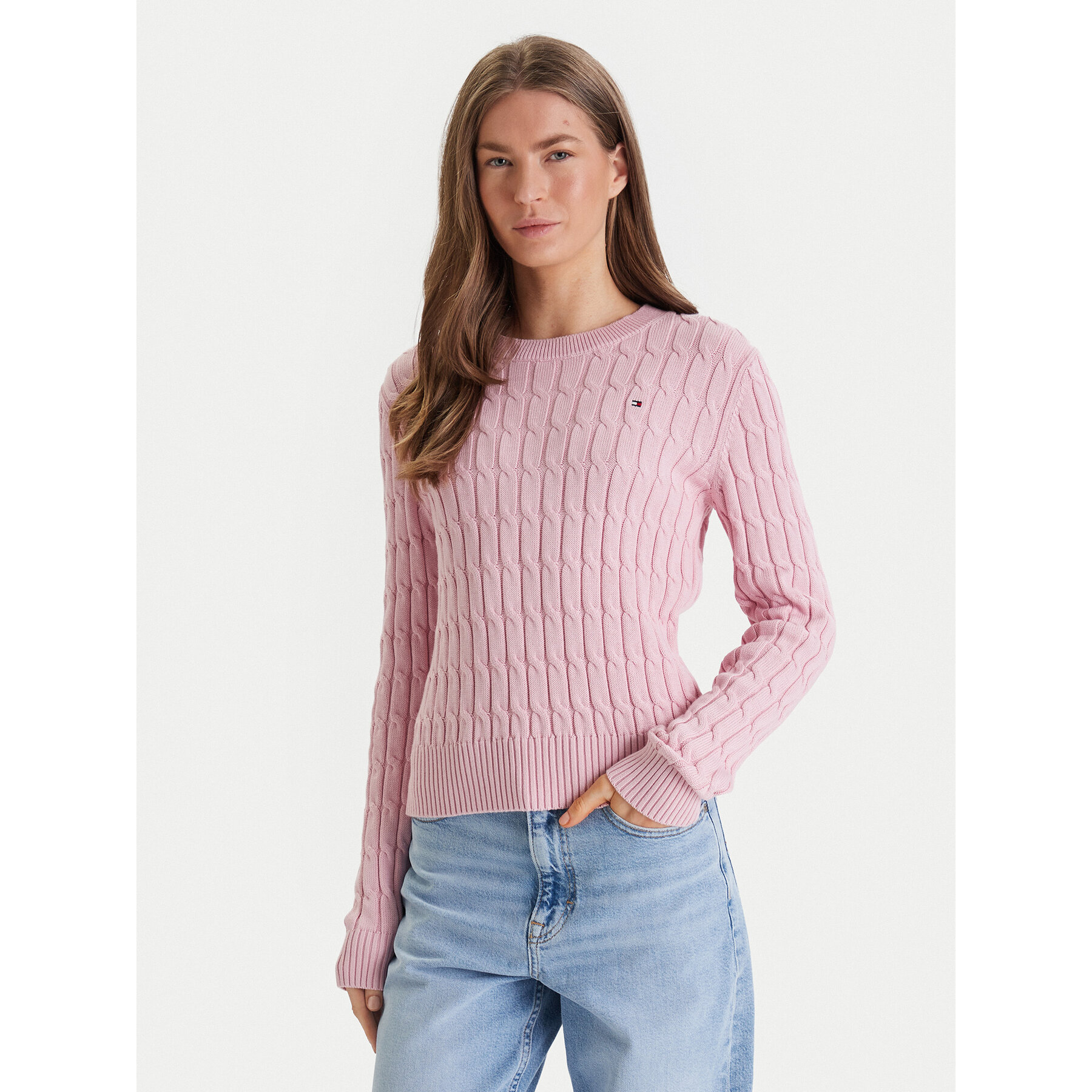 Tommy Hilfiger Pullover WW0WW47644 Rosa Regular Fit