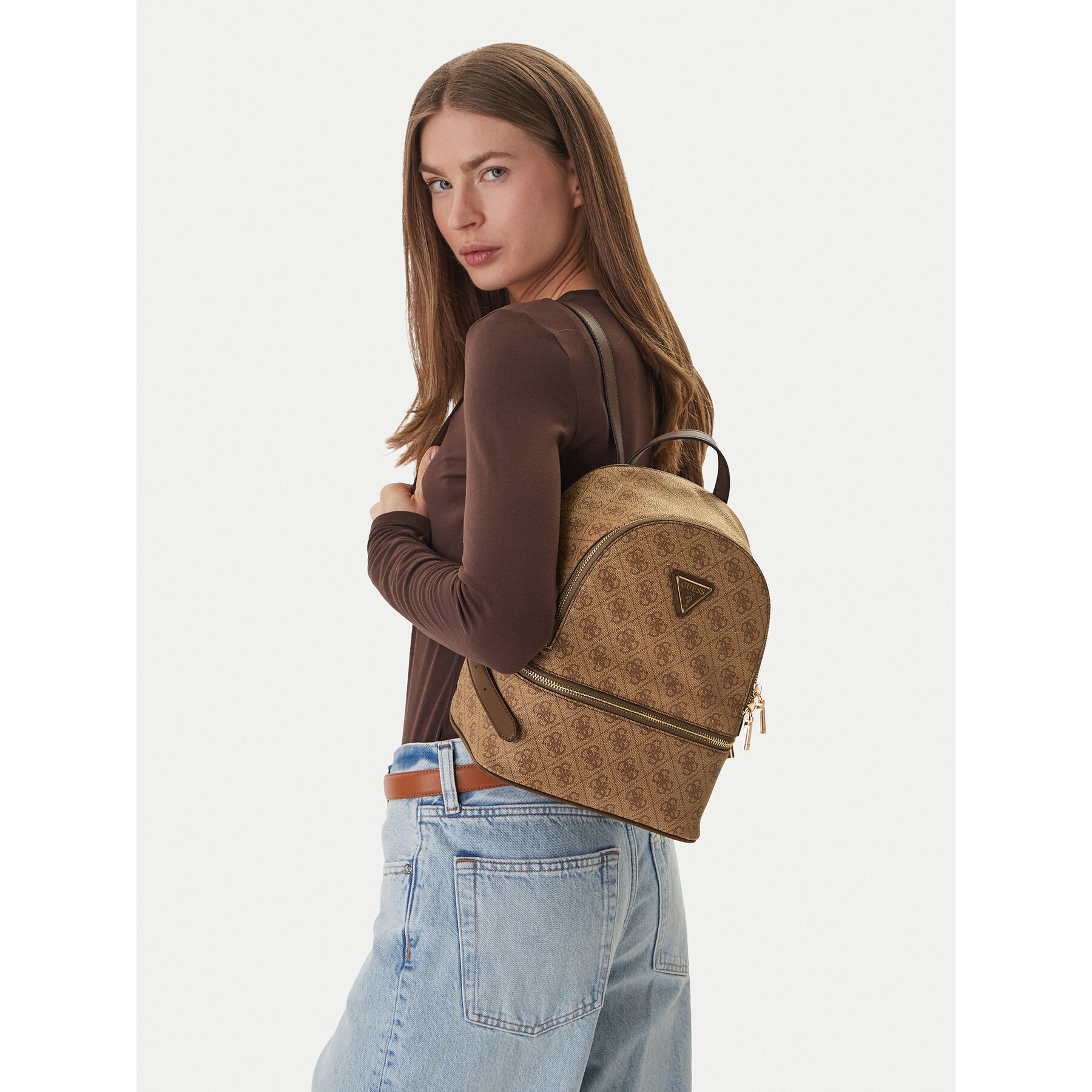 Σακίδιο Guess Follie Travel TWLB96 76032 Μπεζ