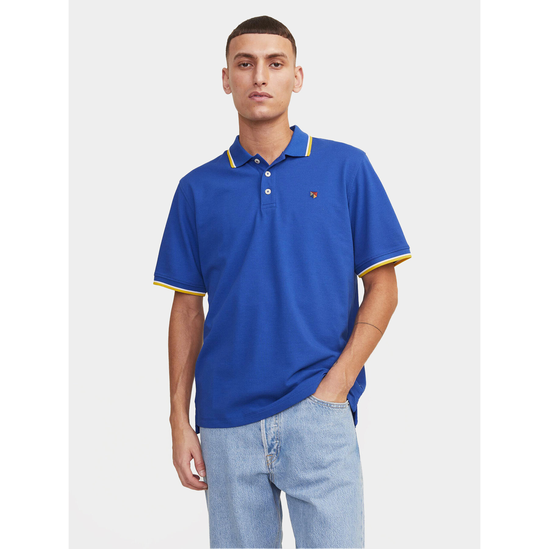 Jack & Jones Pólóing Bluwin 12169064 Kék Regular Fit