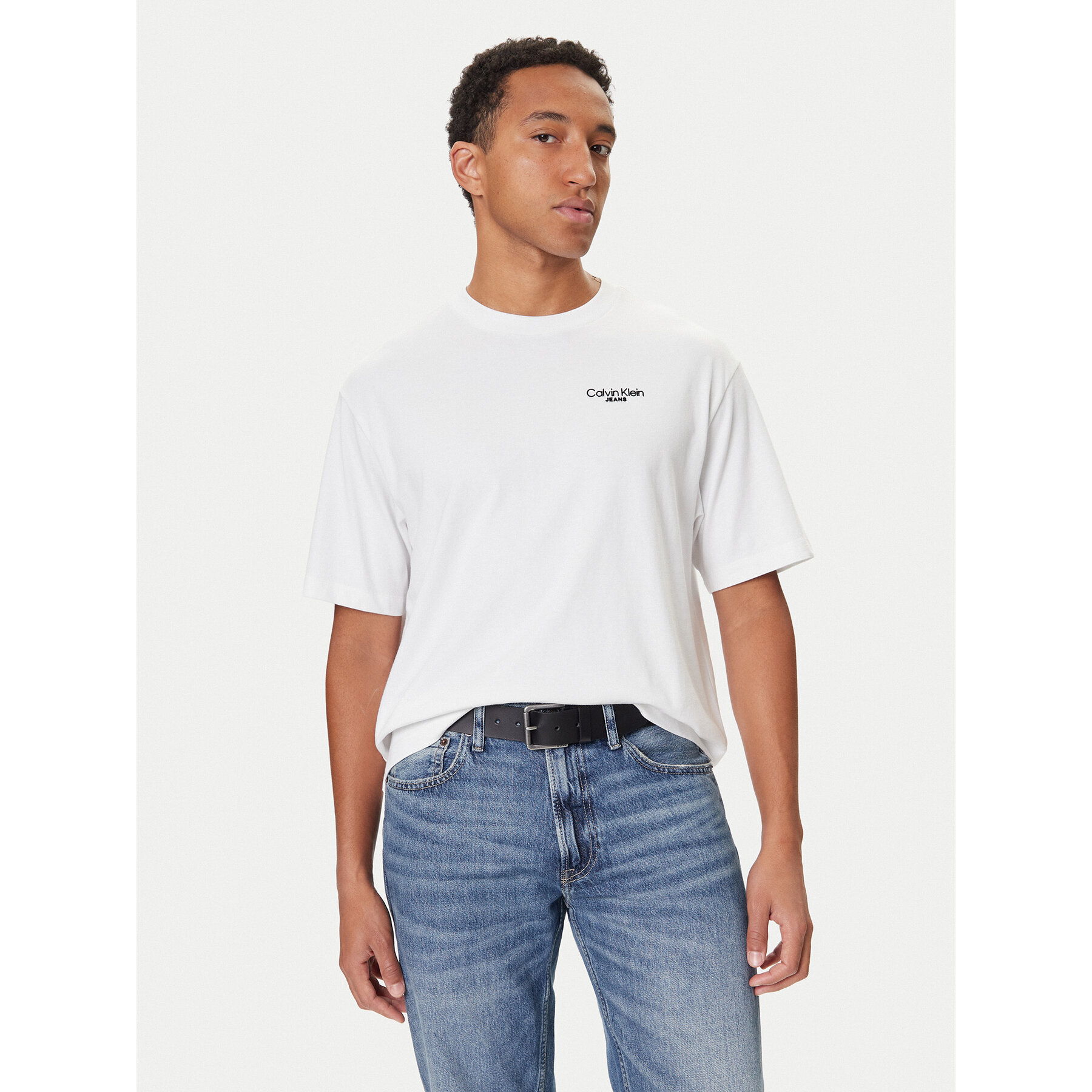 Calvin Klein Jeans T-Shirt LV04RD825G Weiß Regular Fit
