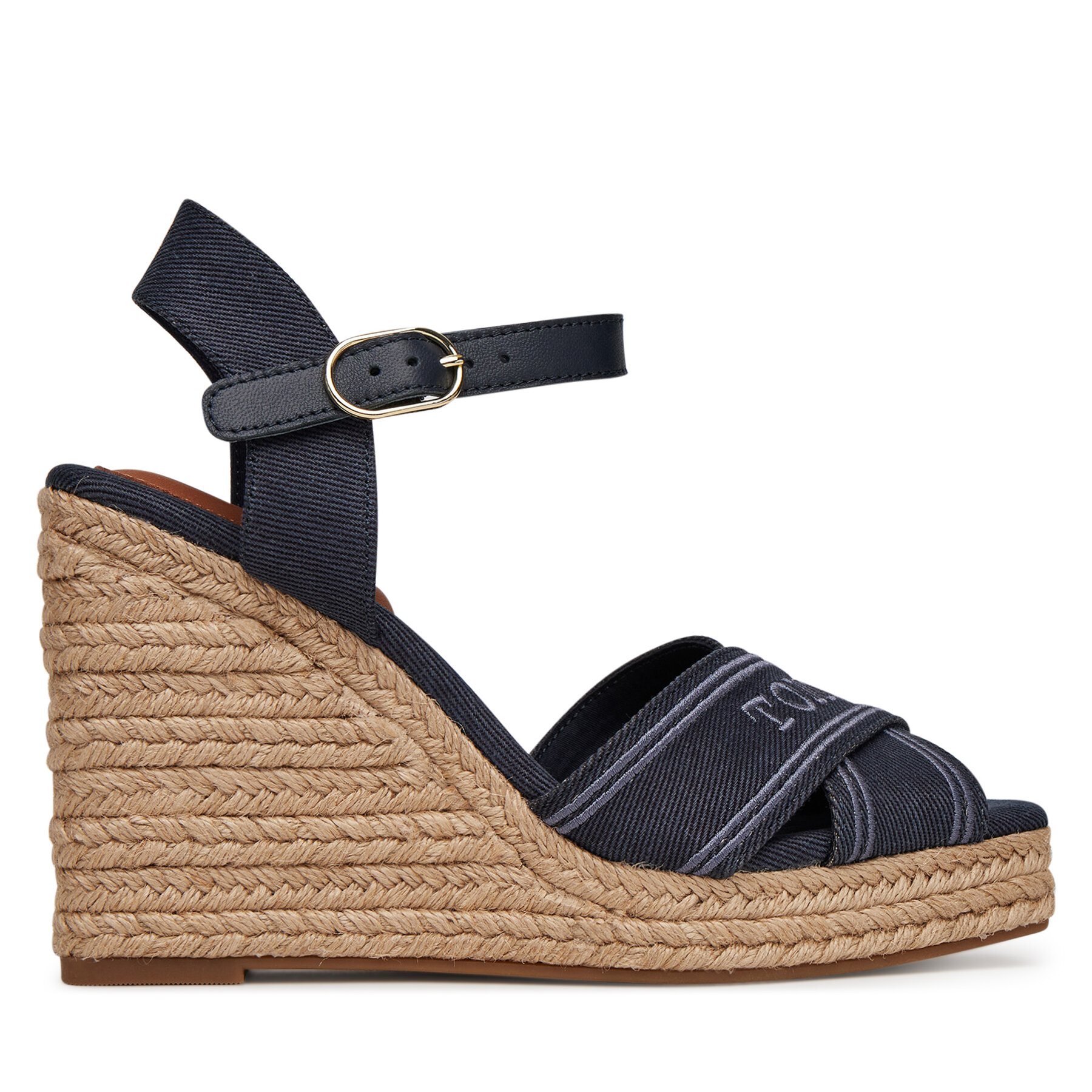Dámske Espadrilky Tommy Hilfiger, Rozmer: 39, Tmavomodrá, Tommy Hilfiger Espad High Wedge FW0FW08668