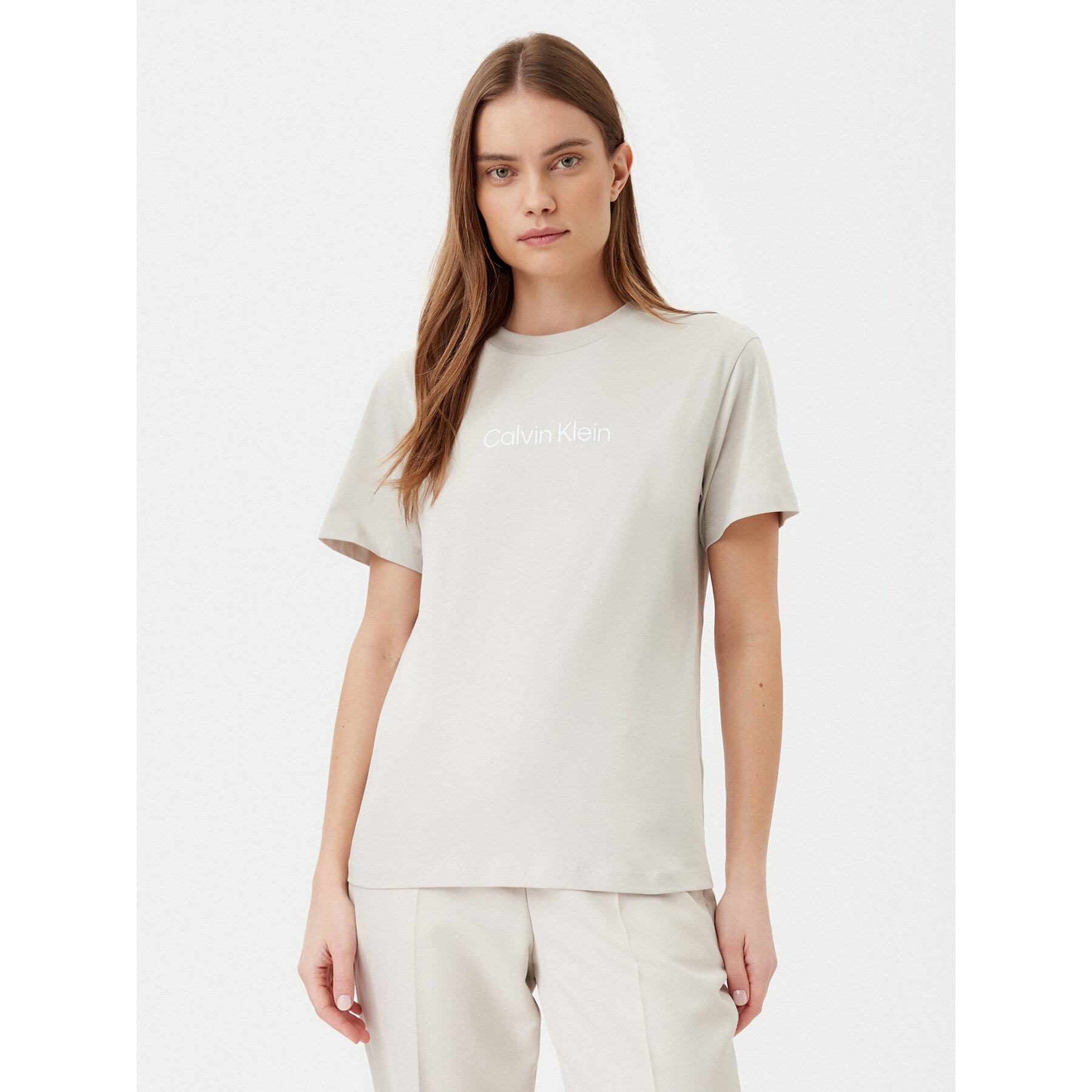 Calvin Klein T-shirt Hero Logo K20K205448 Grigio Regular Fit