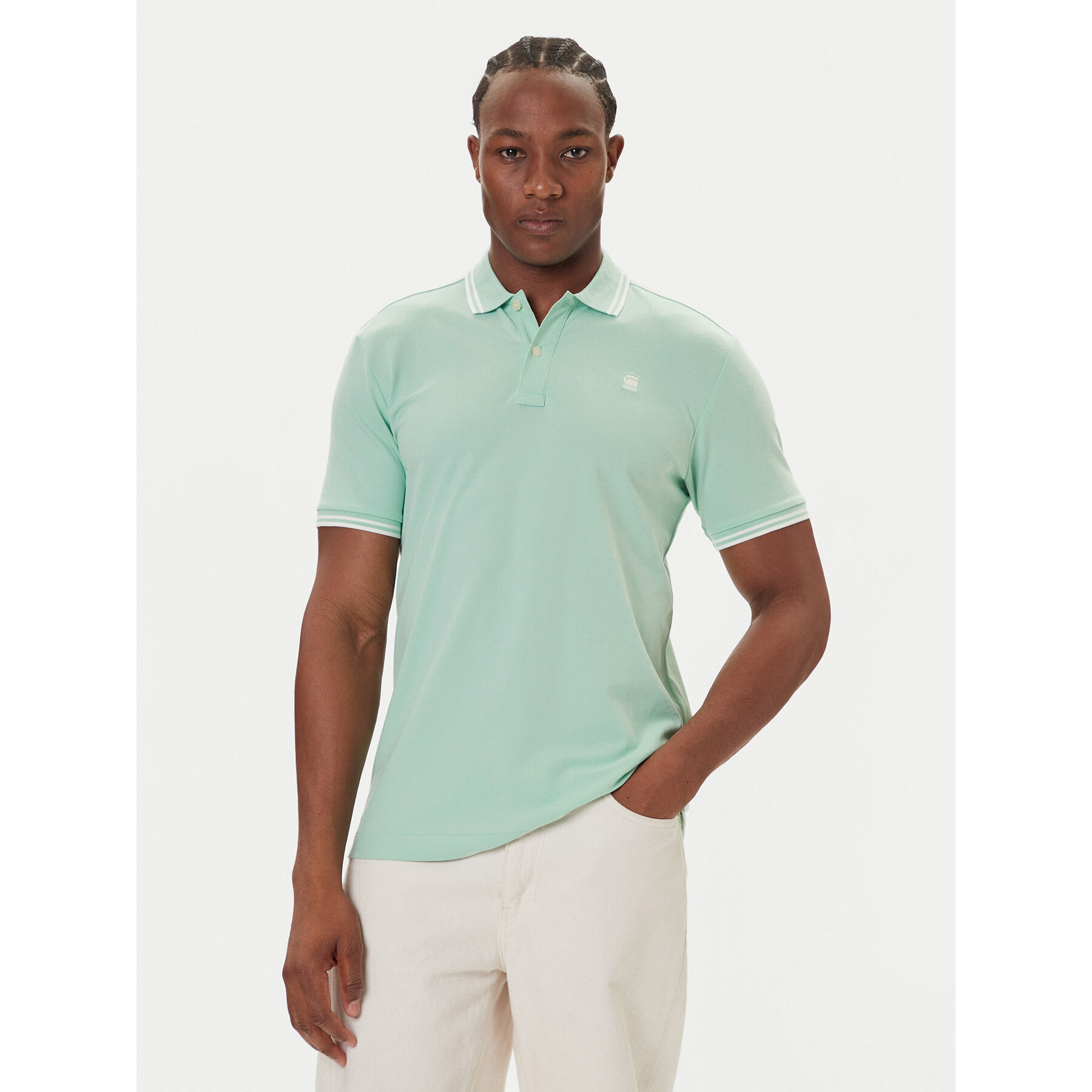 G-Star Raw Polo Dunda D17127-5864 Πράσινο Slim Fit