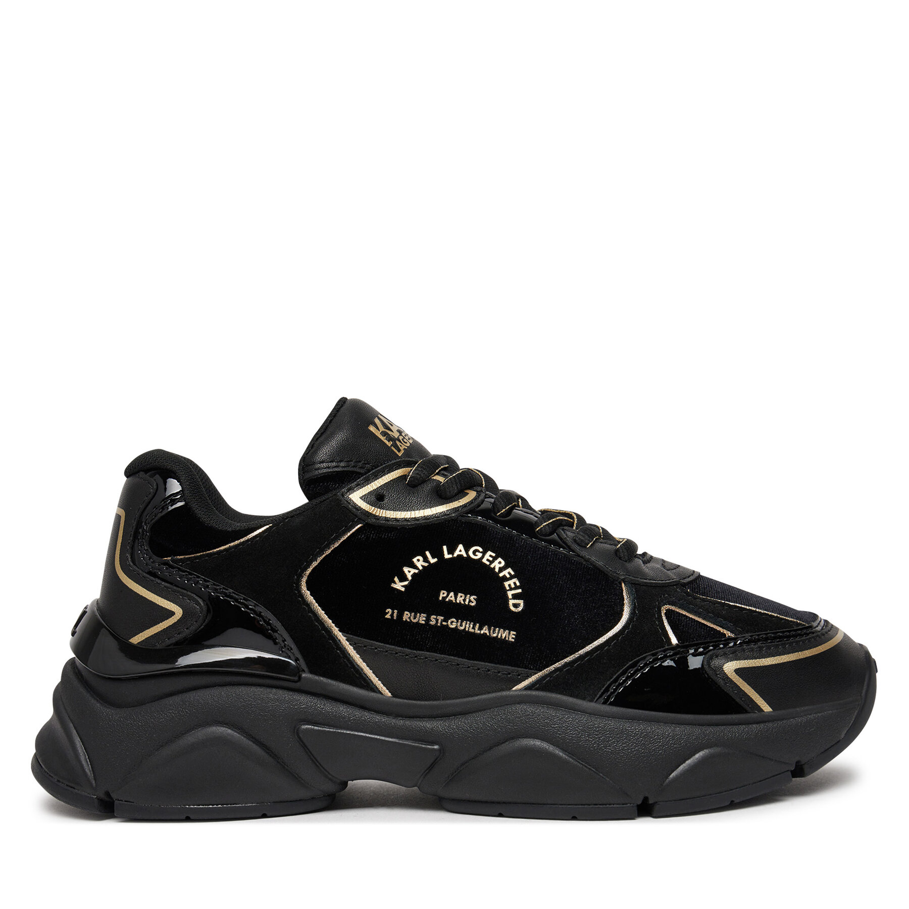 Damskie Sneakersy KARL LAGERFELD, Rozmiar 36 Czarny KL65648L