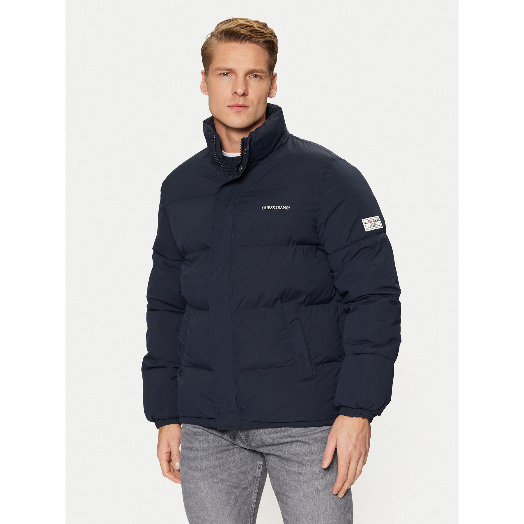 Guess Jeans Winterjacke M4BL20 WGII2 Dunkelblau Regular Fit
