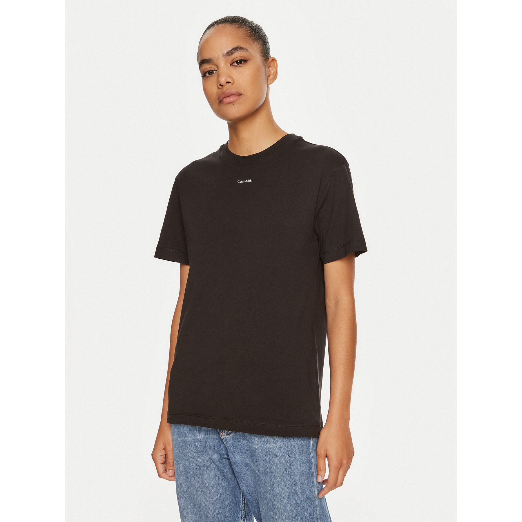 Calvin Klein Póló Nano Logo K20K207519 Fekete Regular Fit