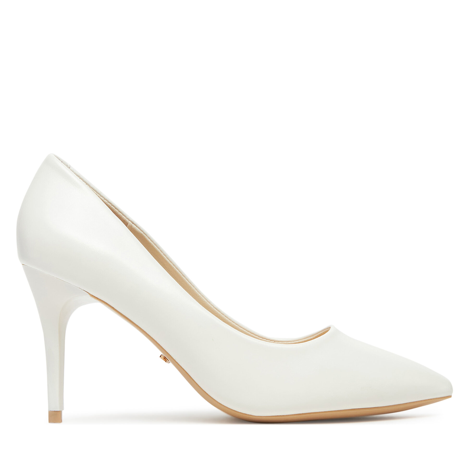 Pantofi cu toc subțire DeeZee DZ002 Alb