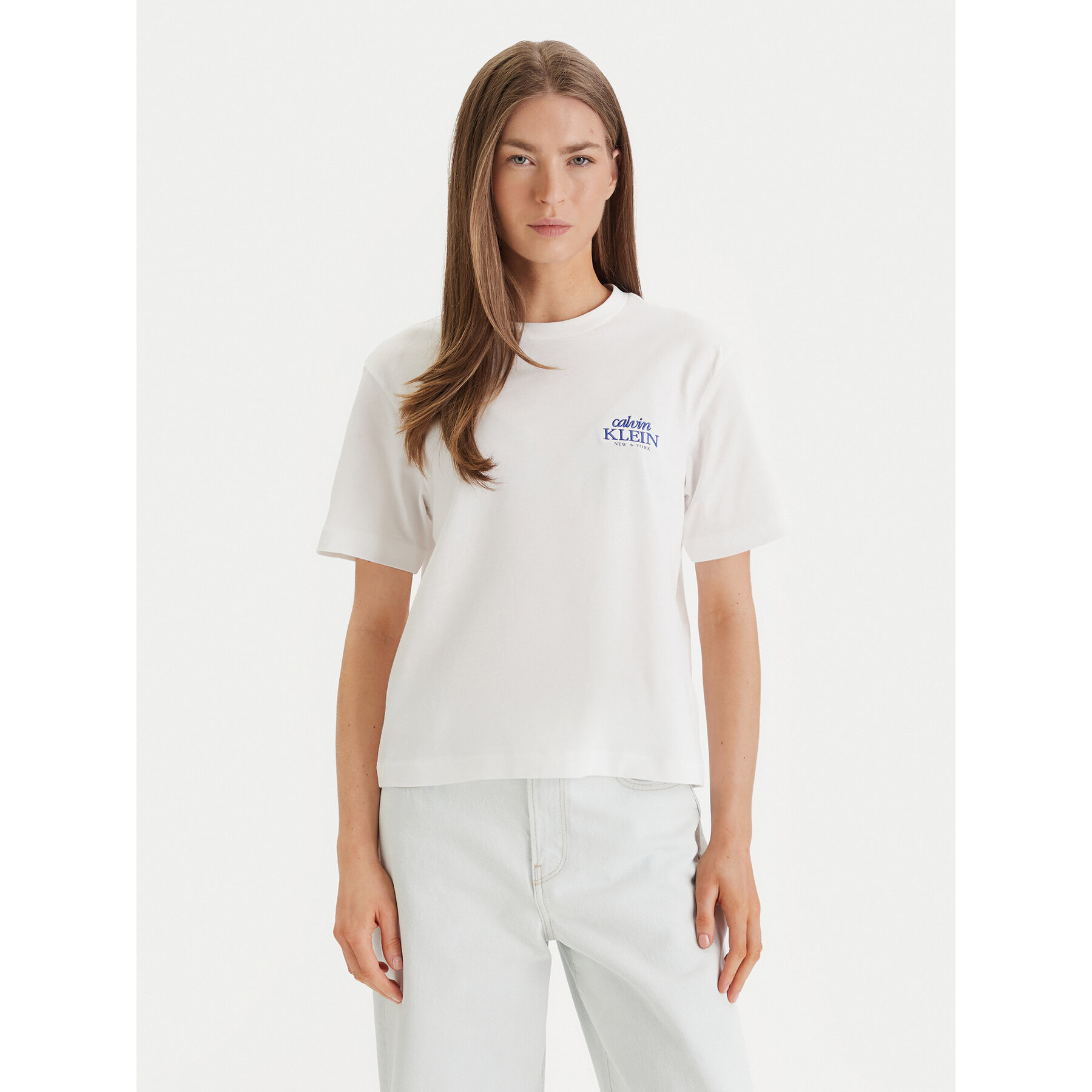 Calvin Klein Jeans T-Shirt LV047F801G Weiß Boxy Fit