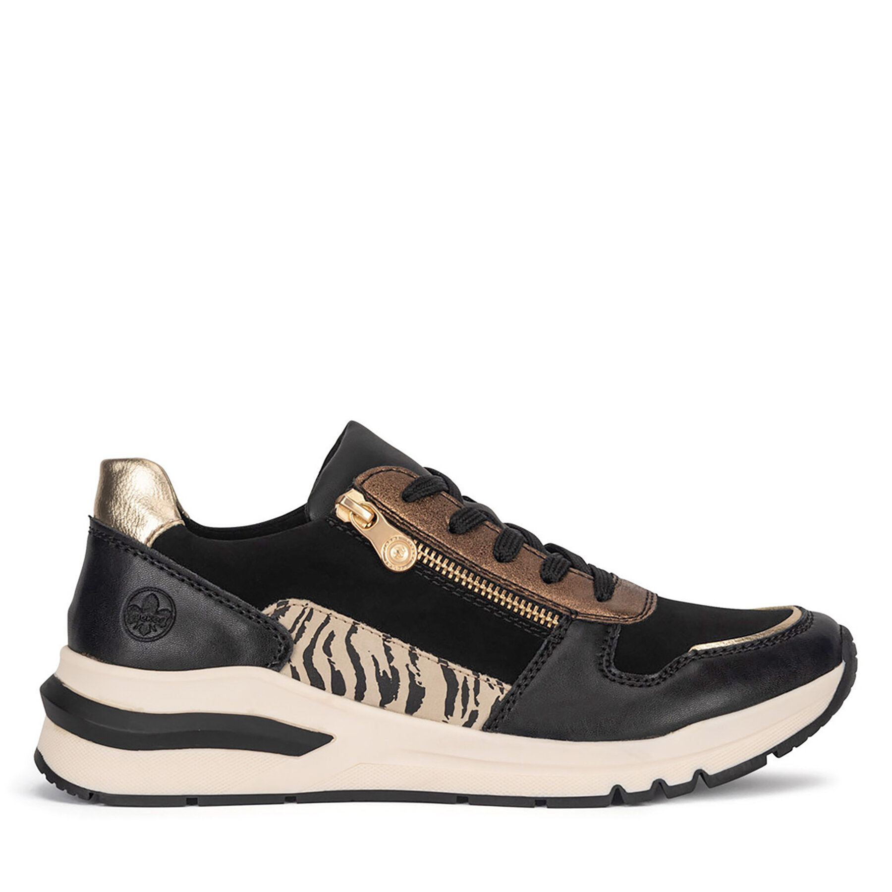 Damen Halbschuhe Rieker, Schuhgröße 36, Schwarz, M6616-00