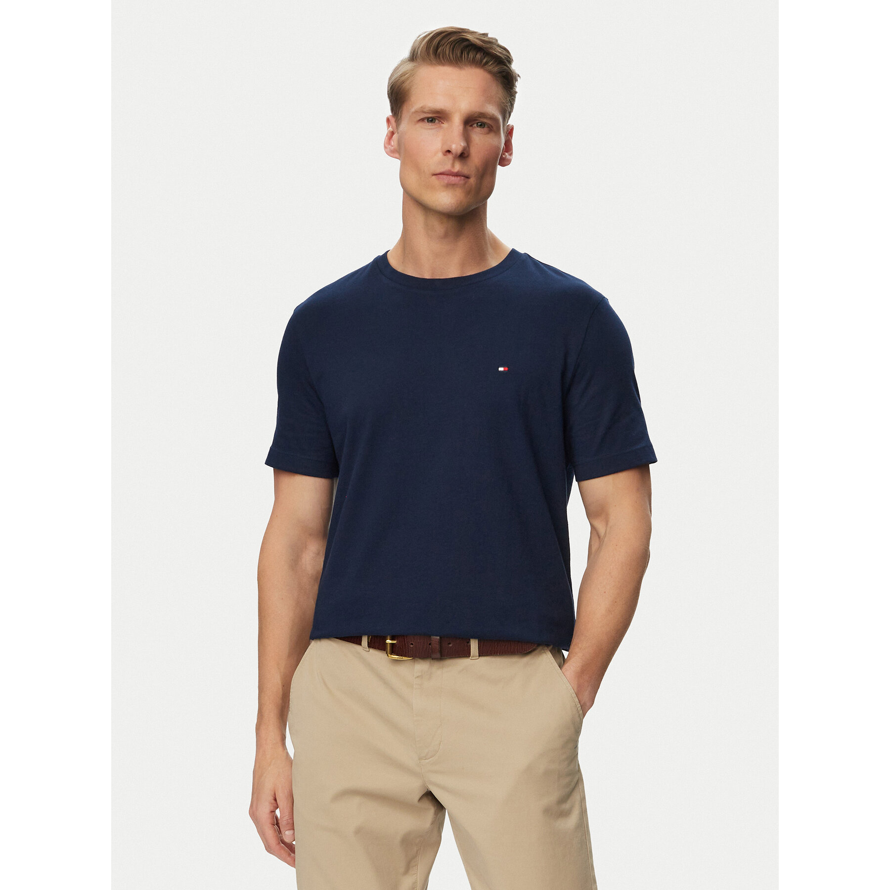 Tommy Hilfiger T-Shirt Ess Seasonal MW0MW39995 Dunkelblau Regular Fit