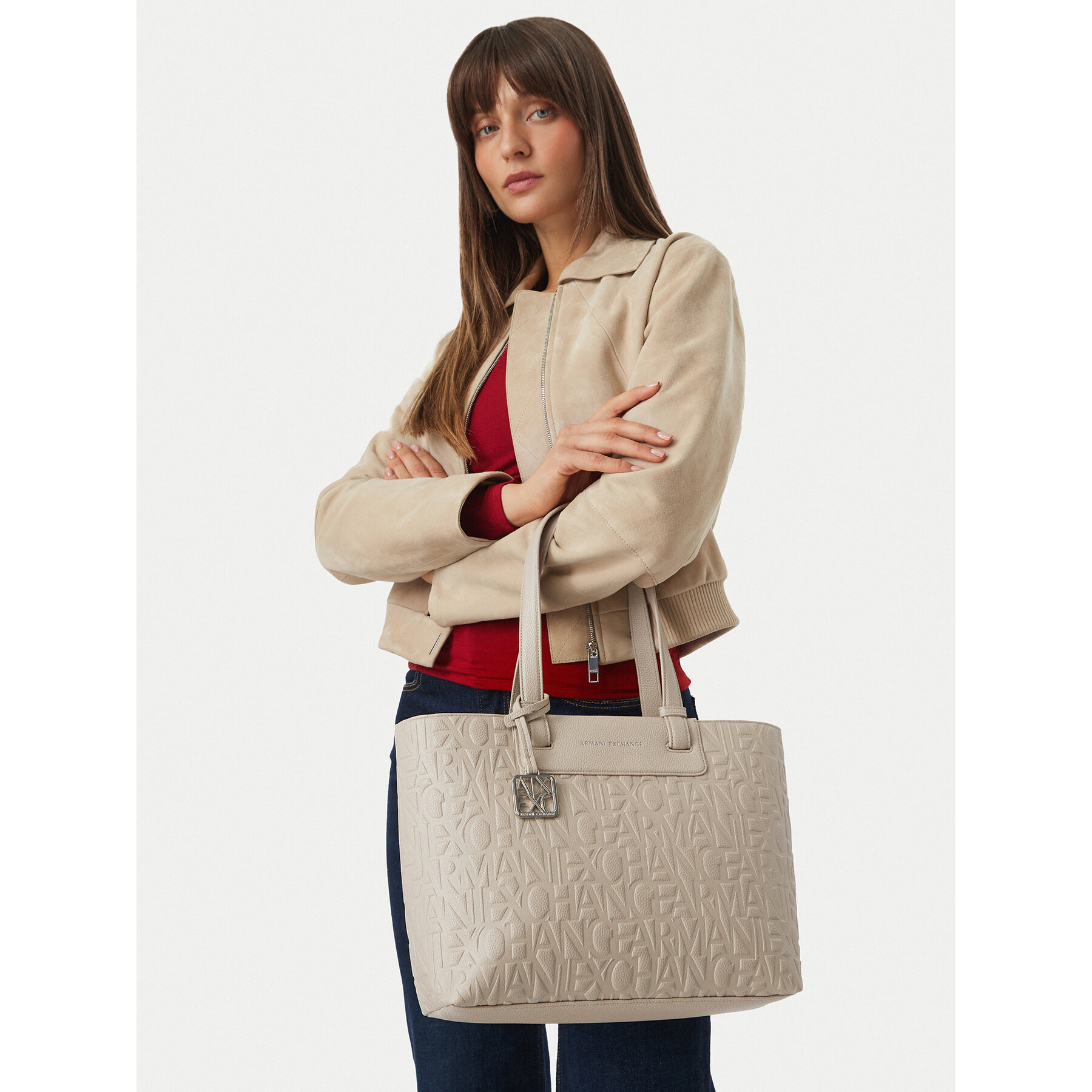 Ročna torba Armani Exchange XW001481 AF15774 U6208 Bež