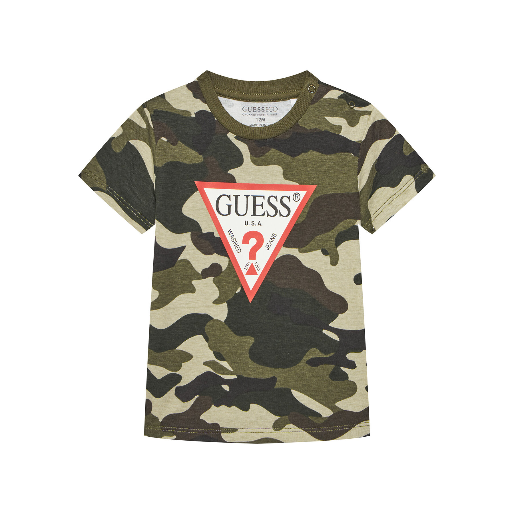 Guess T-Shirt N5YI04 K8HM4 Verde Regular Fit