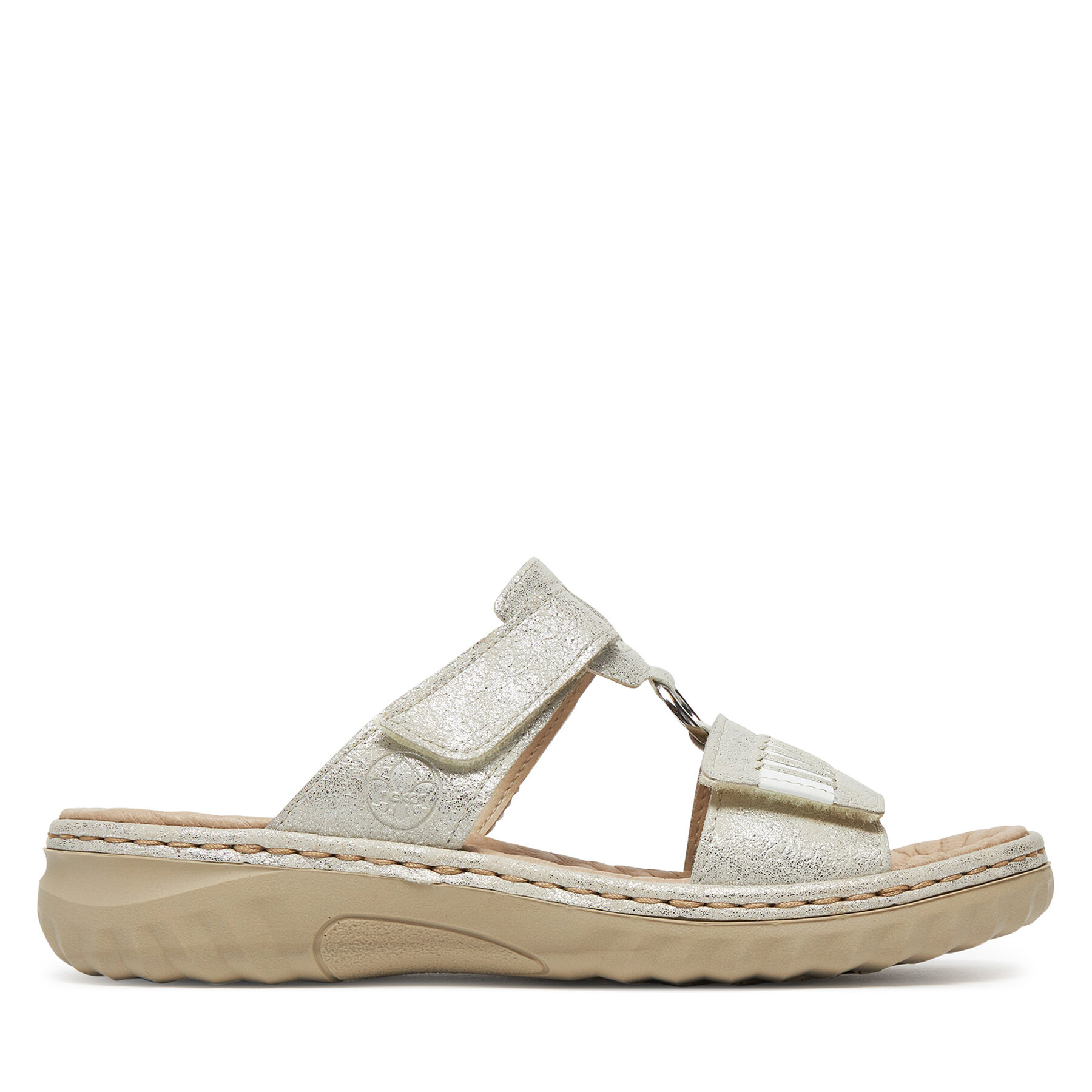 Παντόφλες Rieker 60481-40 Ασημί