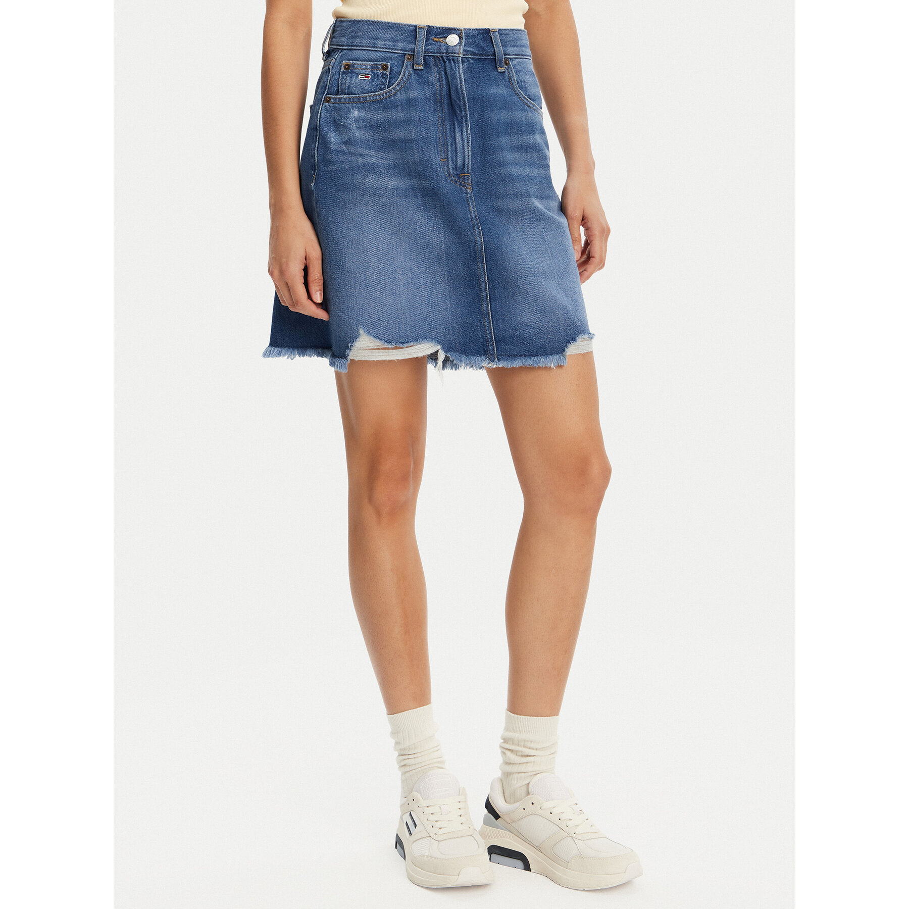 Tommy Jeans Jeansrock DW0DW20135 Blau Mom Fit