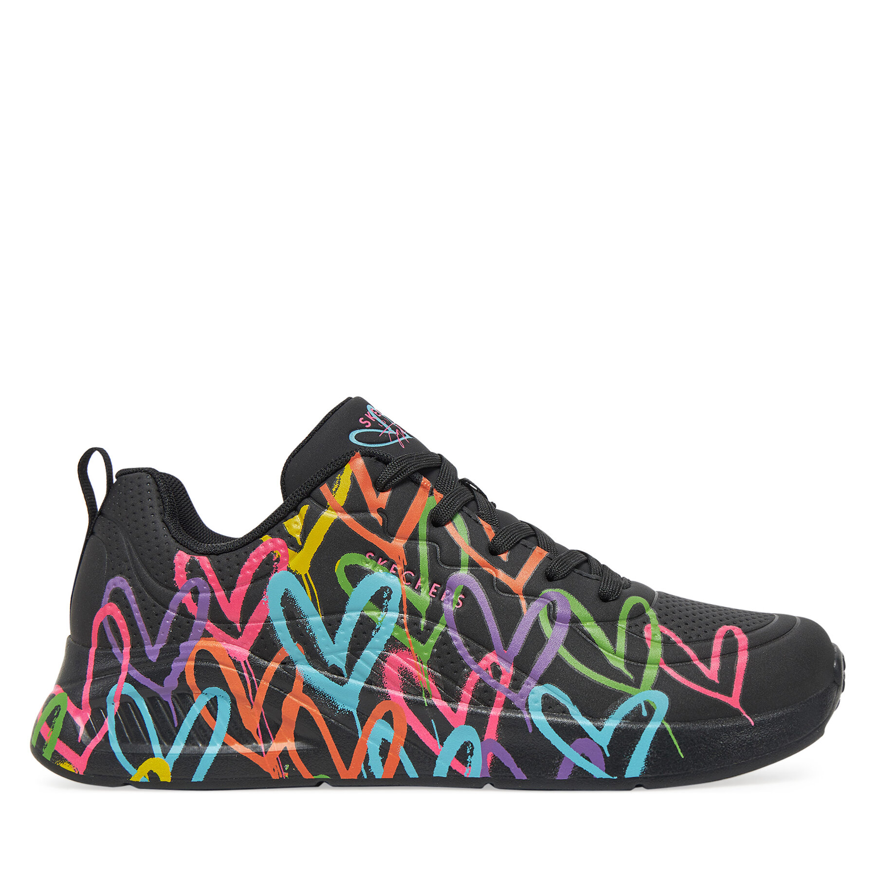Sneakersy Skechers Uno Lite - Heat of Lights 177977/BKMT Čierna