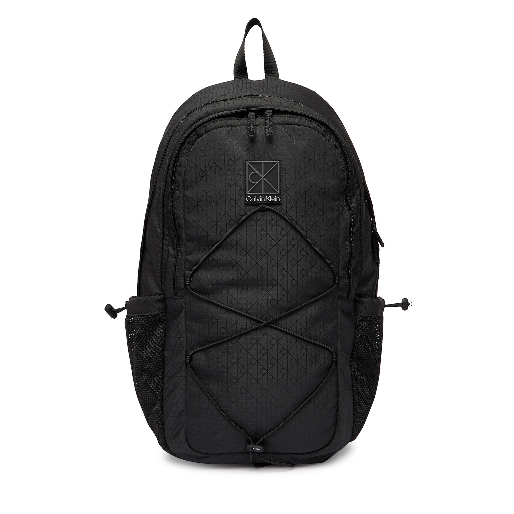 Rucsac Calvin Klein Utility Emblem Bungee Backpack LV04D3301G Negru