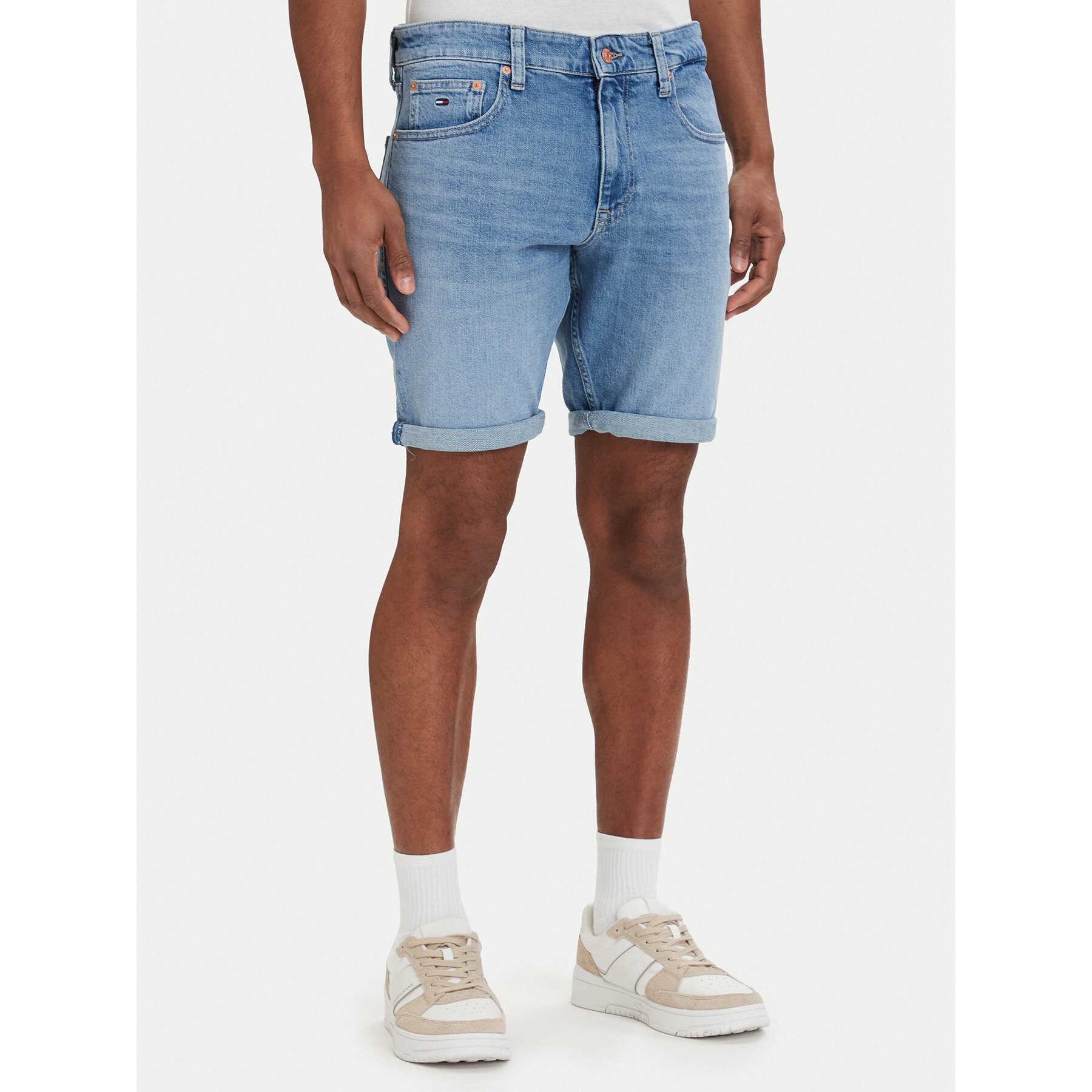 Tommy Jeans Jeansshorts Scanton DM0DM22981 Blau Slim Fit