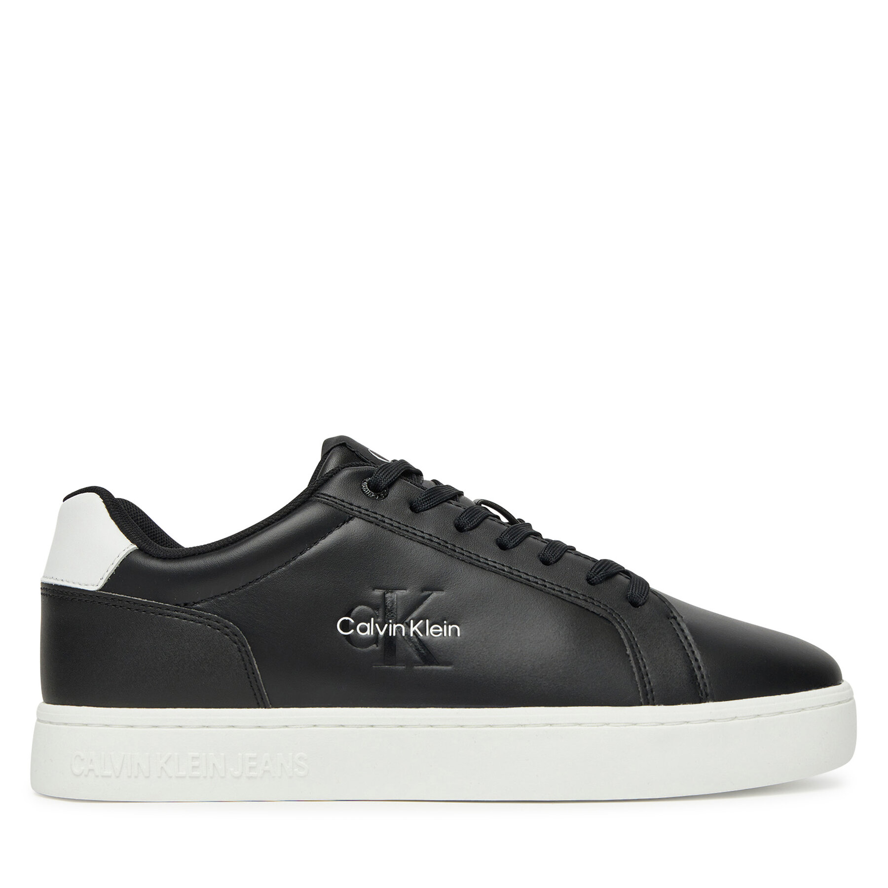Sneakersy Calvin Klein Jeans Classic Cupsole Mono Lth YM0YM01369 Čierna