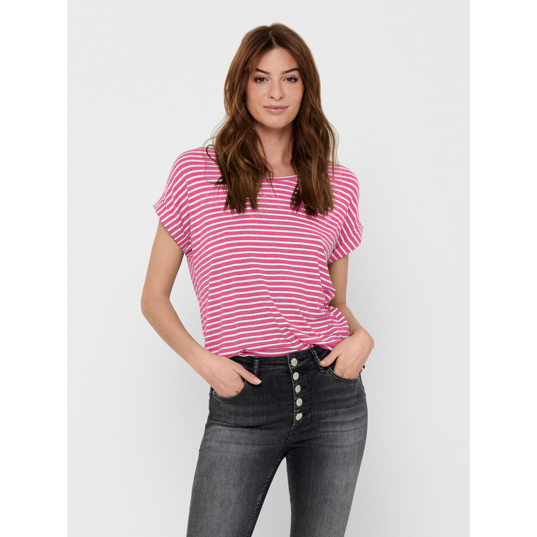 ONLY T-shirt Moster 15206243 Rosa Regular Fit