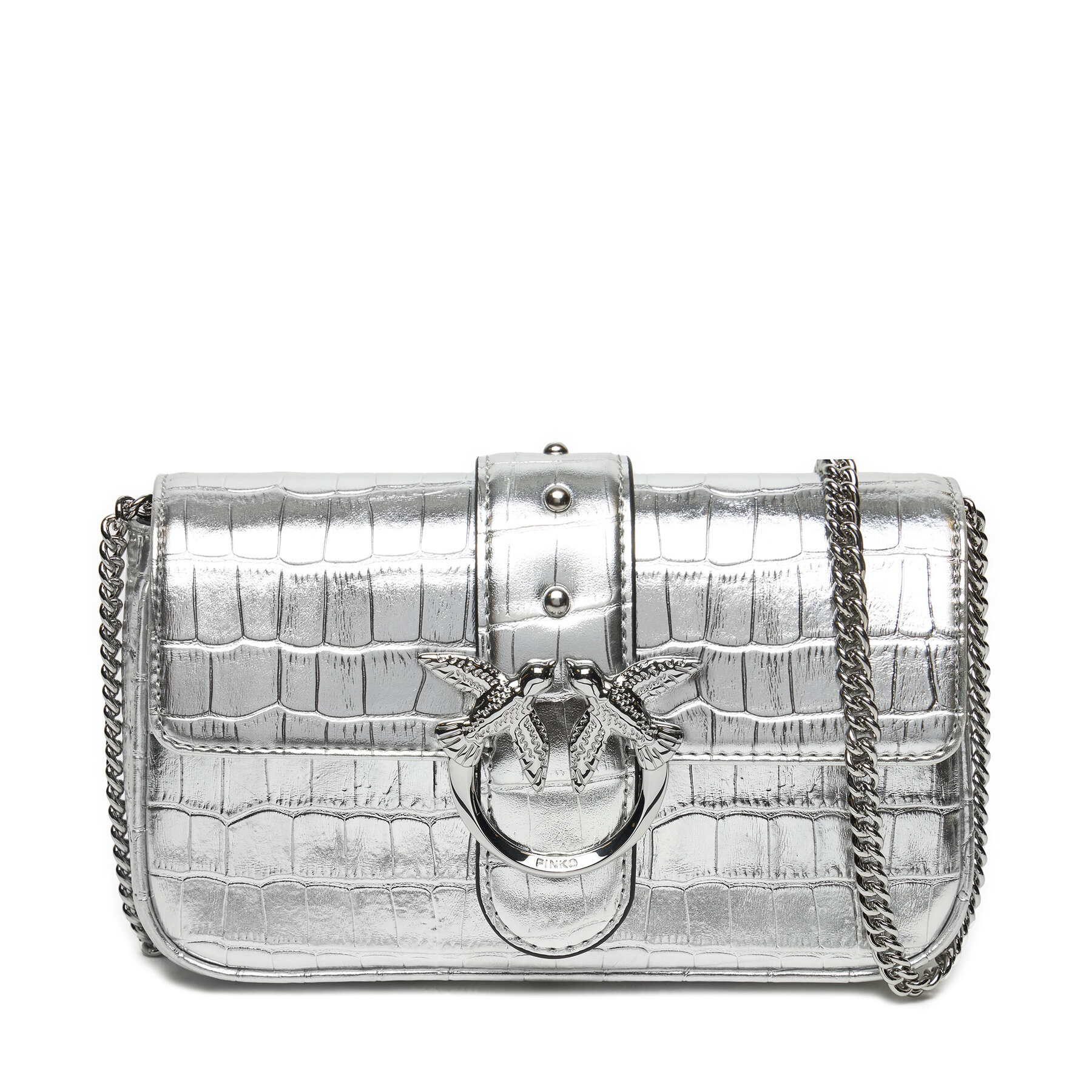 Handväska PINKO Love One Pocket Simply C AI 24-25 PLTT 103838 A1W5 Silver