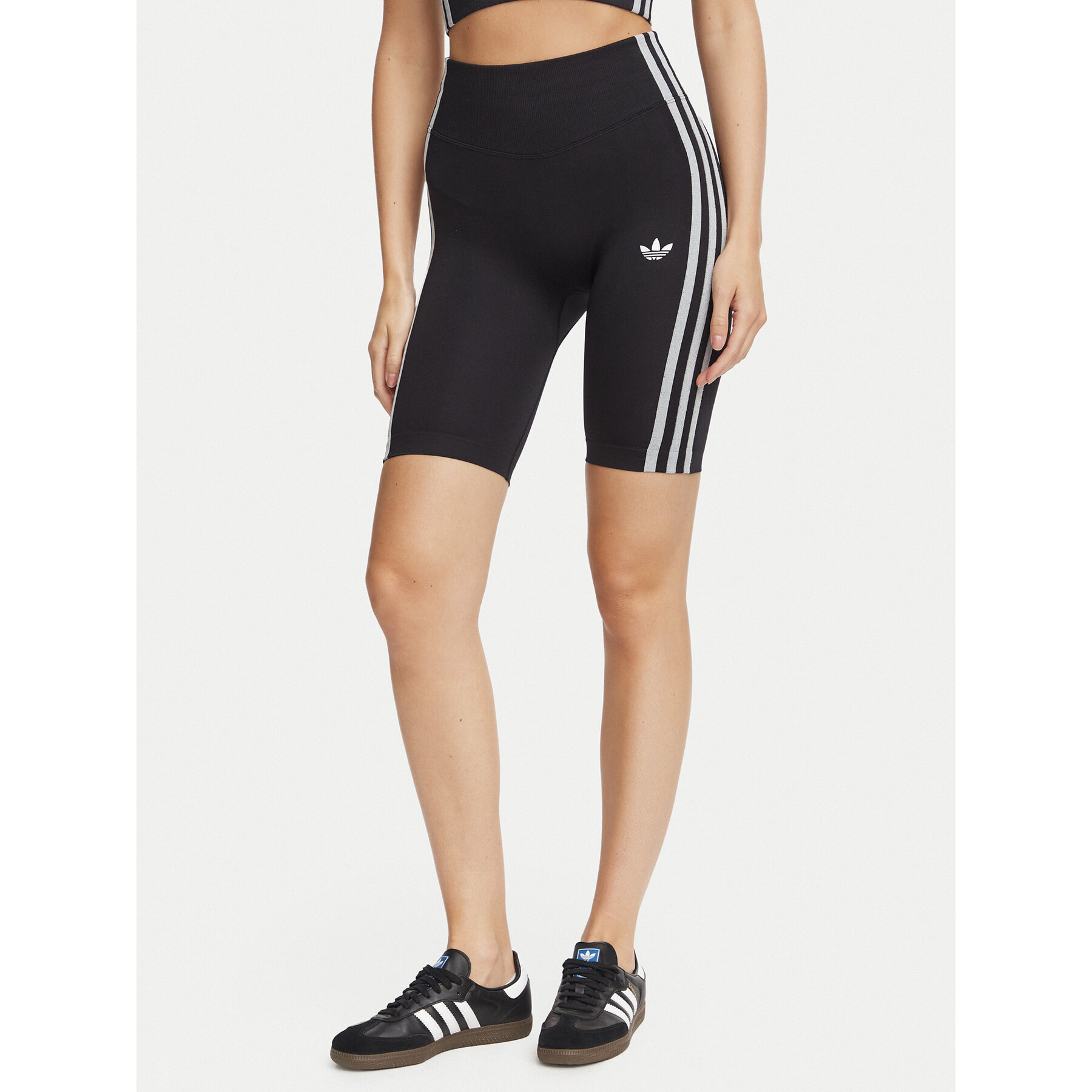 adidas Bikershorts Essentials 3 Stripes Seamless Shorts 5 Inch KZ4126 Schwarz Slim Fit