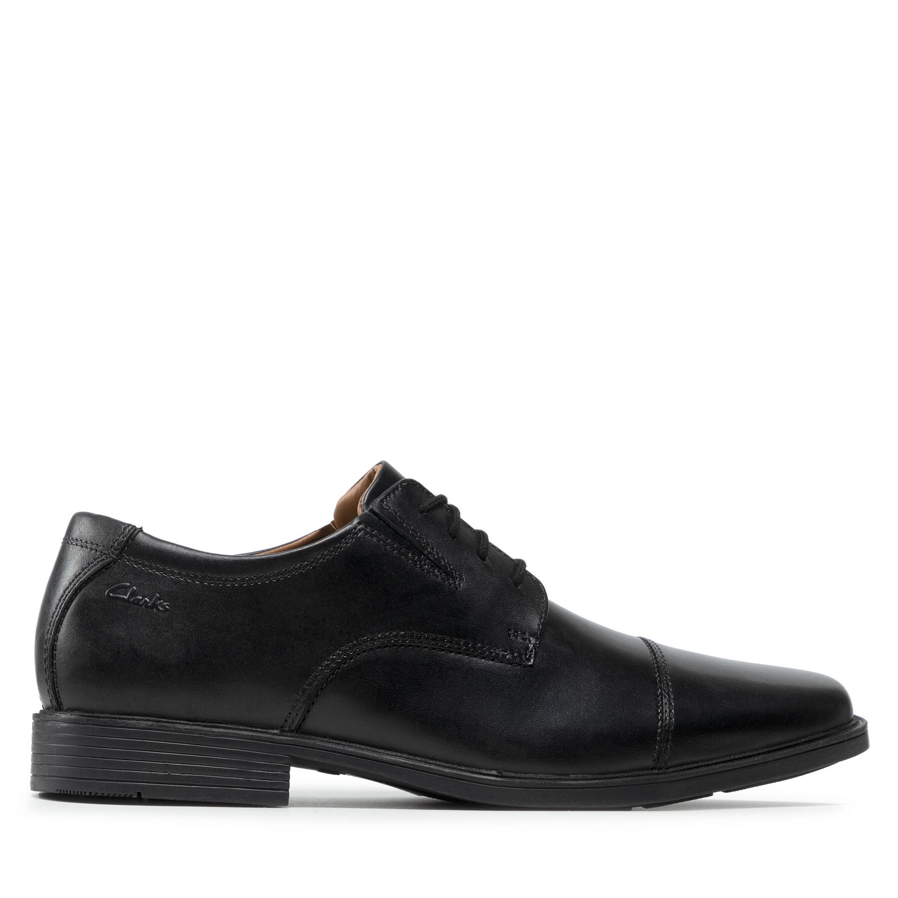 Polobotky Clarks Tilden Cap 261103097 Černá