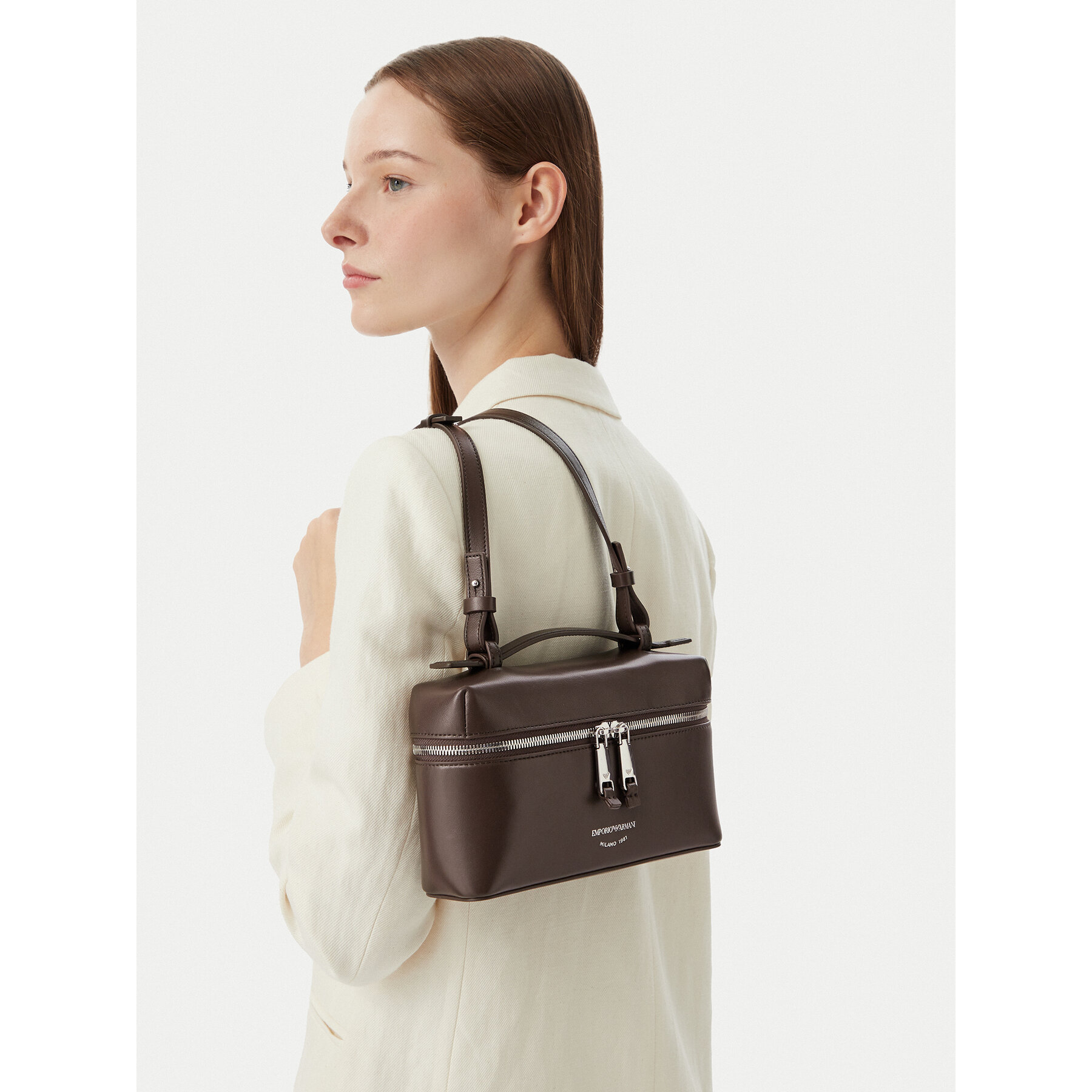 Kabelka Emporio Armani EW004564 AF32959 Tmavo hnedá