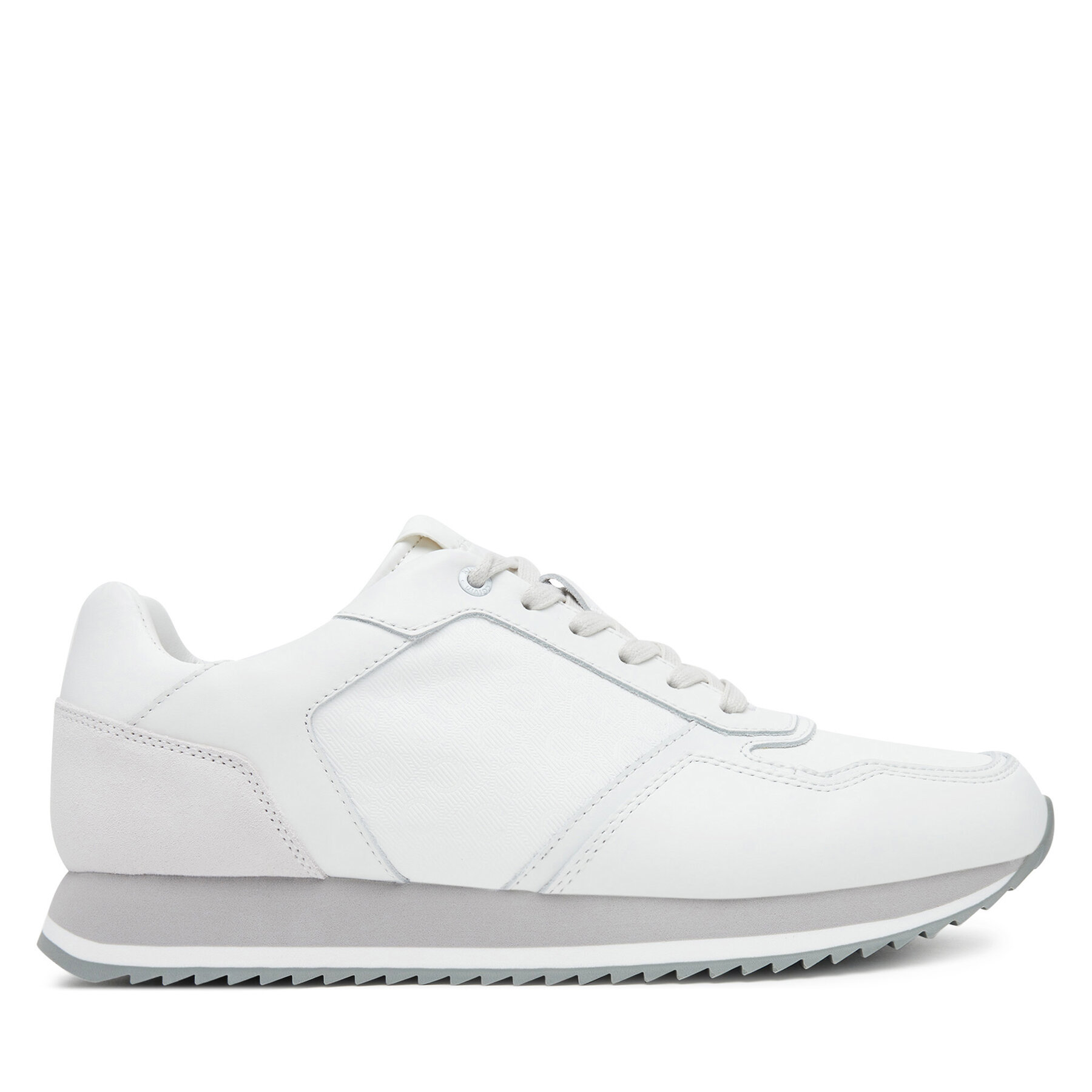 Sneakersy Calvin Klein Low Top Lace Up Lth Mono HM0HM01807 Sivá