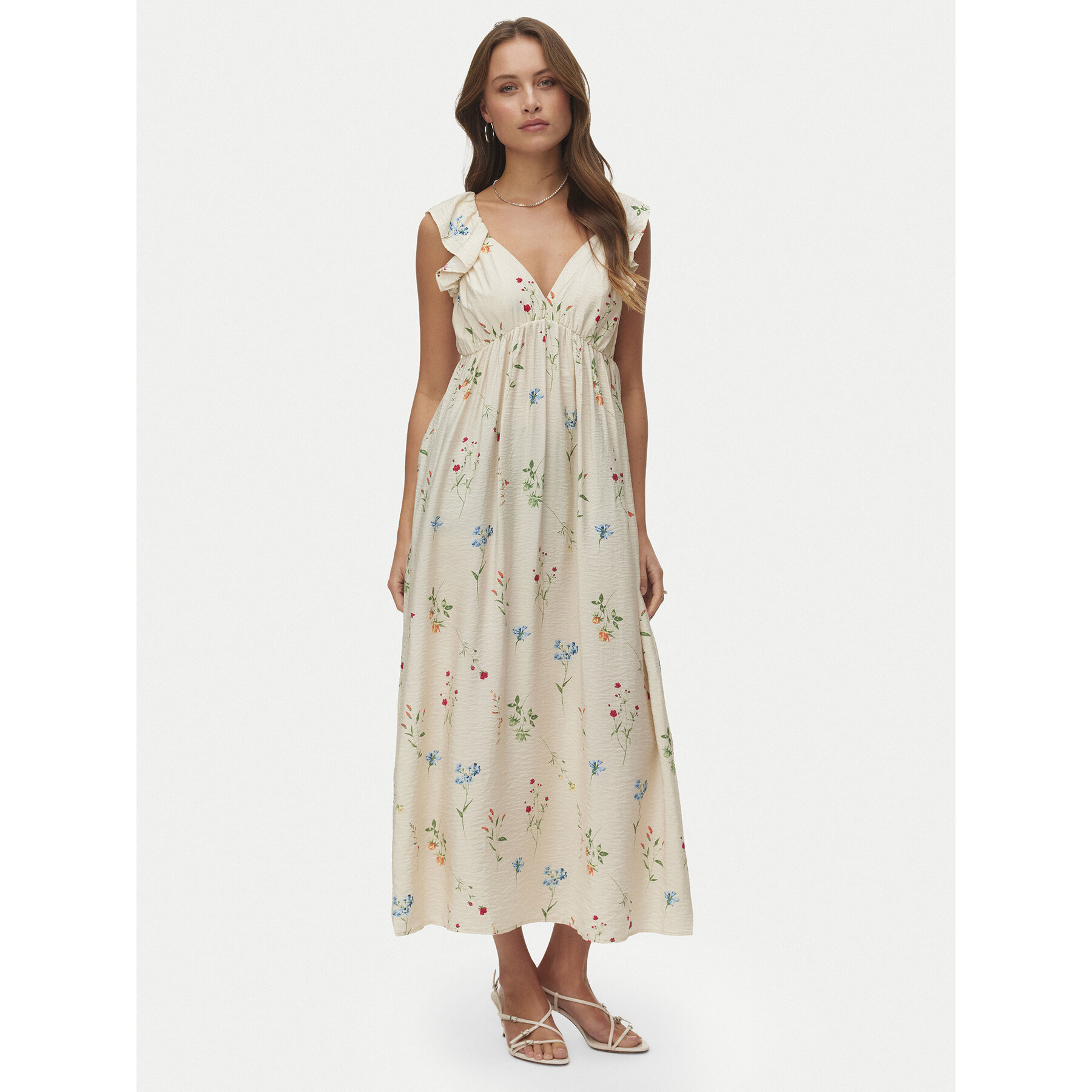 Vero Moda Sommerkleid Josie 10324125 Beige Regular Fit