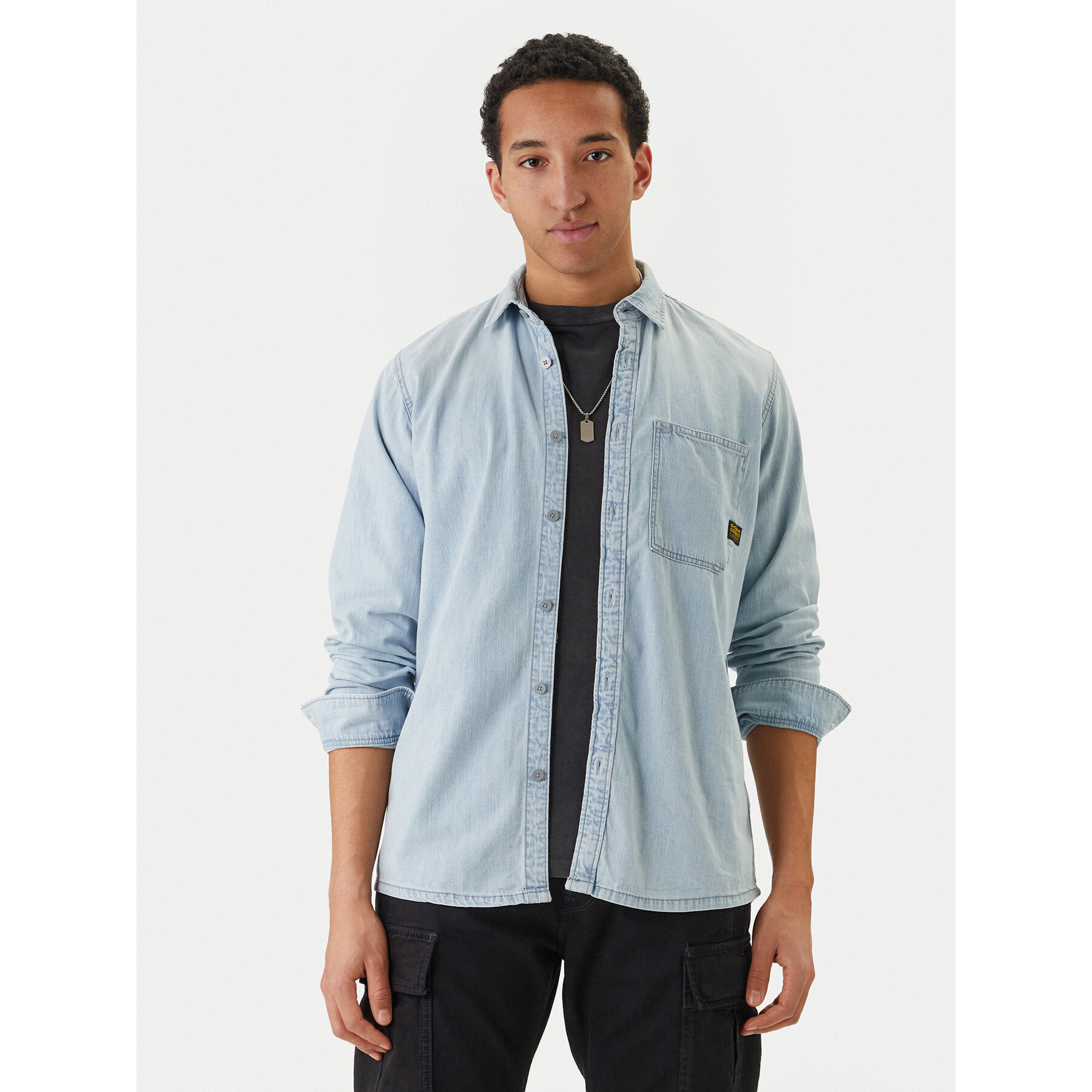 G-Star Raw traper košulja D27083-D252 Svijetloplava Regular Fit