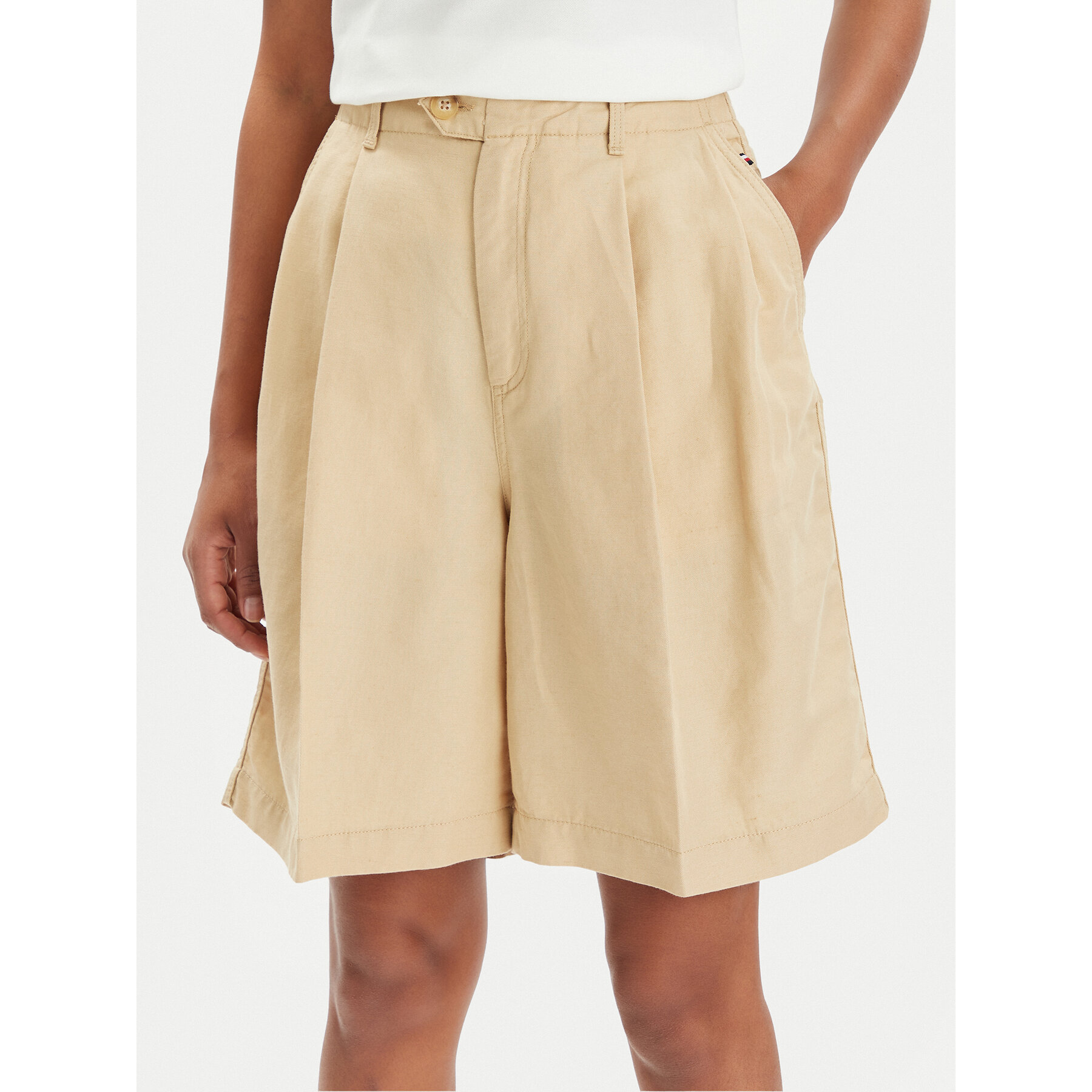 Tommy Hilfiger Bermudahose WW0WW41771 Beige Relaxed Fit