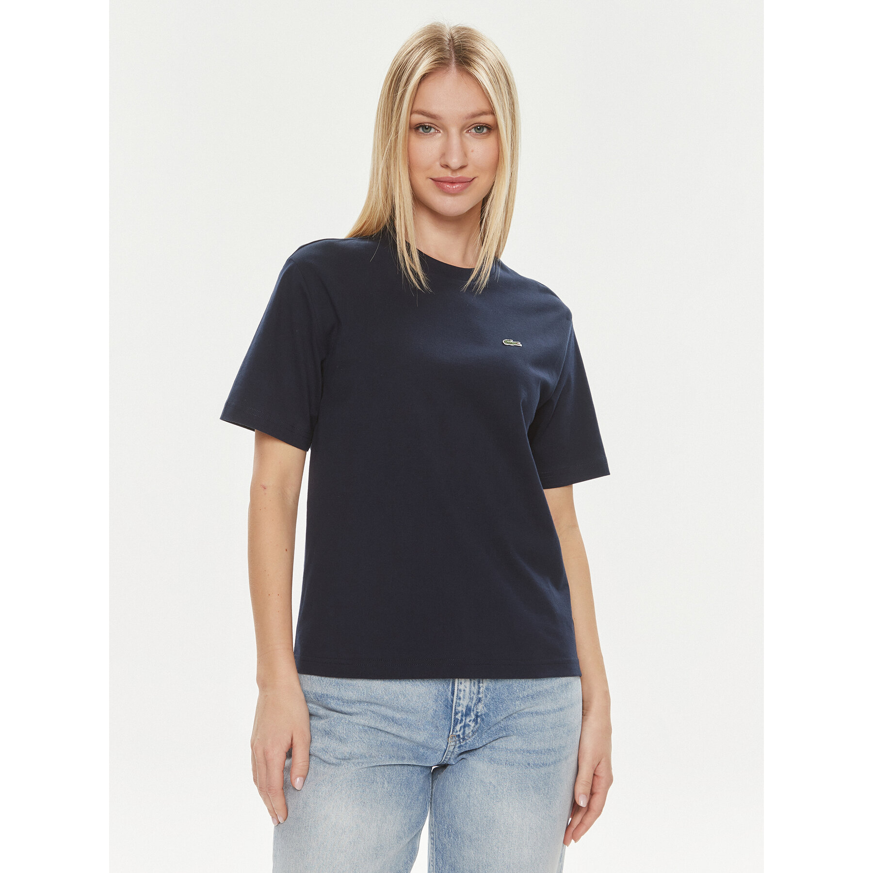 Lacoste Póló TF7215 Sötétkék Loose Fit