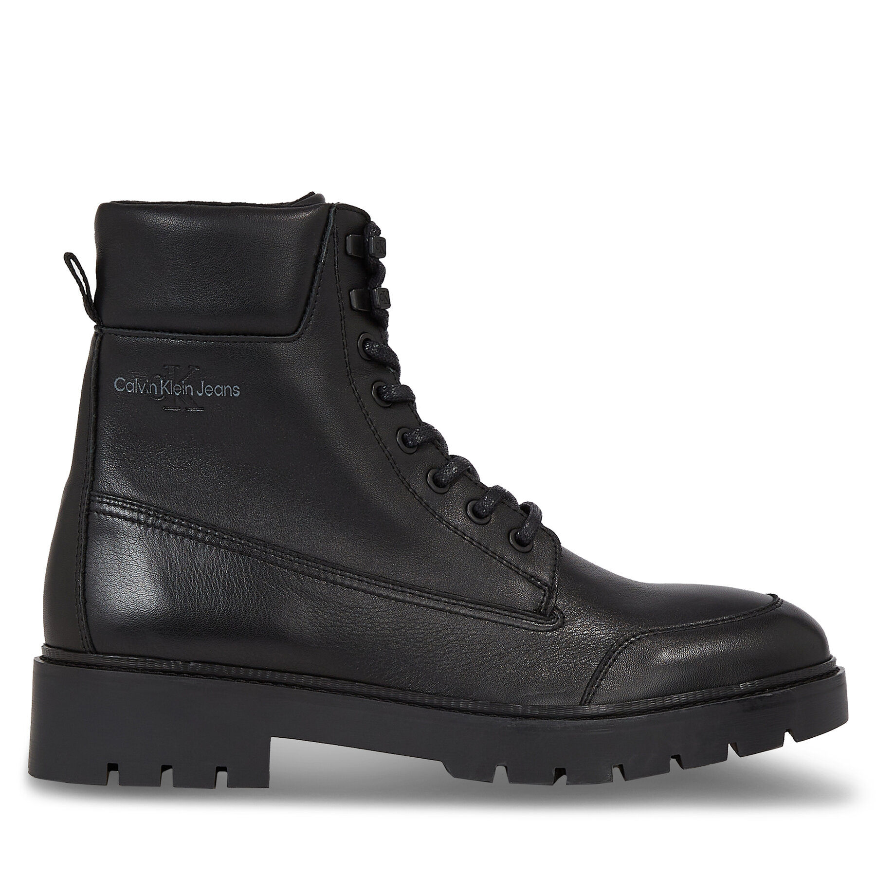 Męskie Trapery Calvin Klein Jeans, Rozmiar 43 Czarny Combat Mid Laceup Wl Lth YM0YM00847