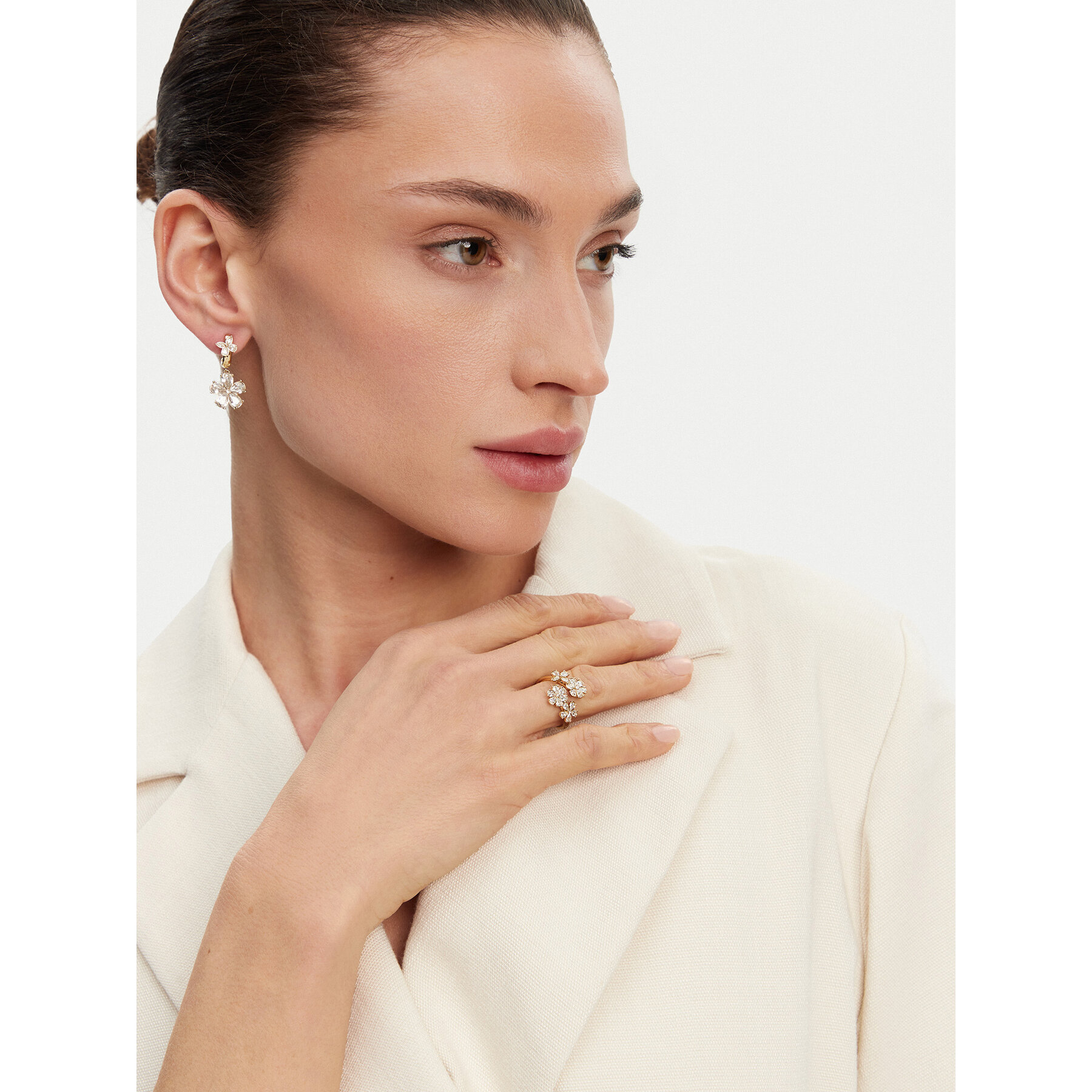 Пръстен Guess JUBR05 104JW Златист