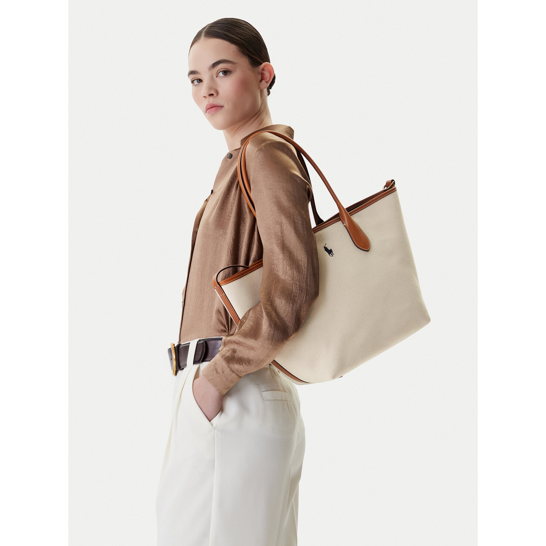 Geantă Polo Ralph Lauren 428962165001 Bej