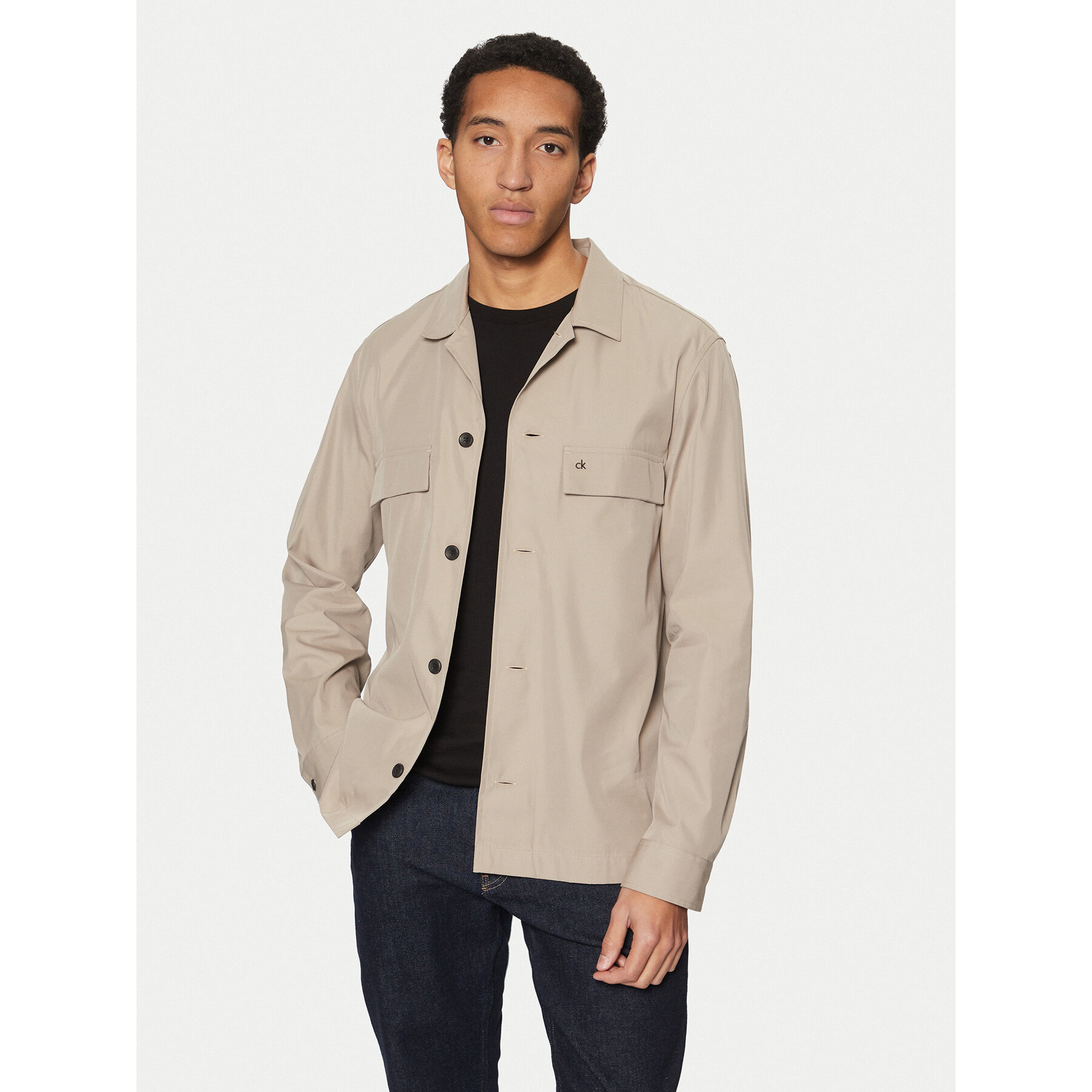 Calvin Klein Hemd K10K113815 Beige Regular Fit
