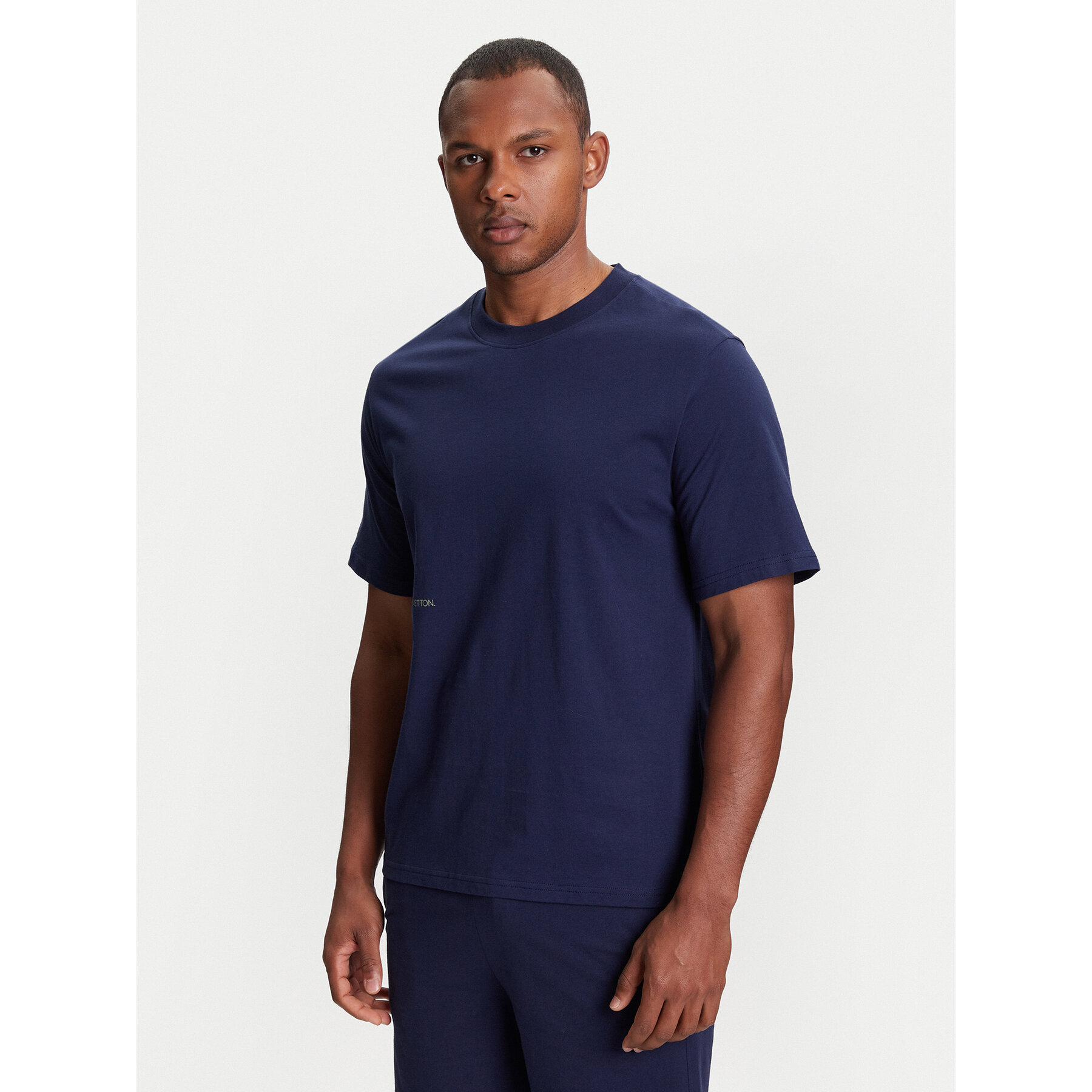 United Colors Of Benetton T-Shirt 30964M01W Σκούρο μπλε Regular Fit