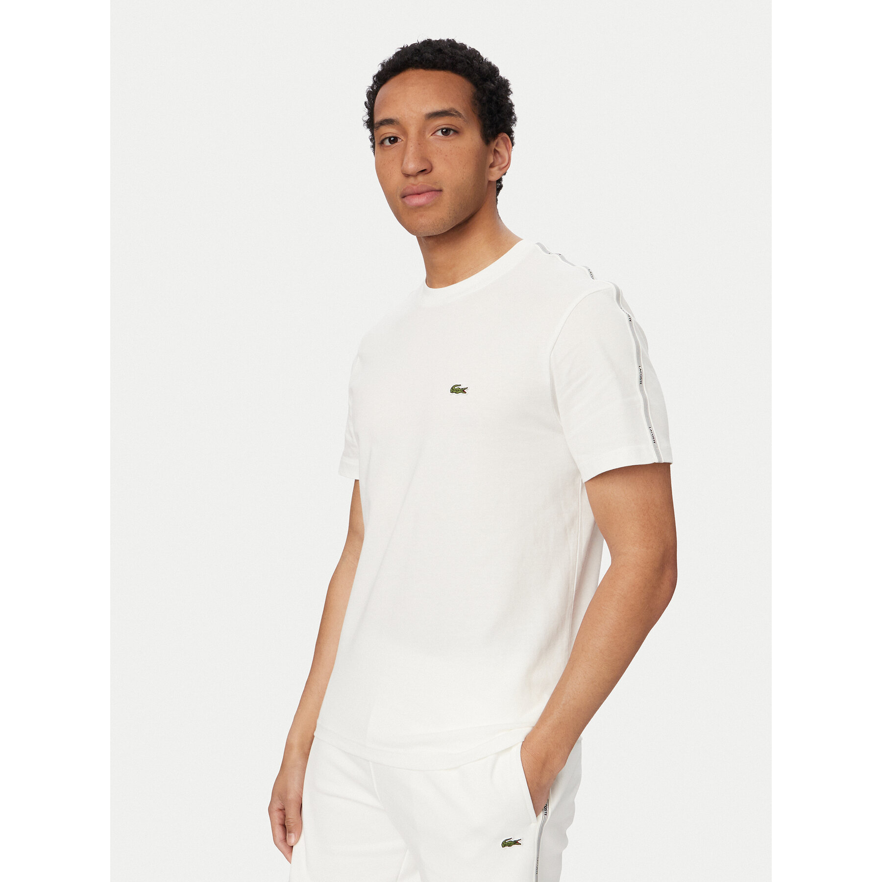 Lacoste T-Shirt TH0888 Weiß Regular Fit