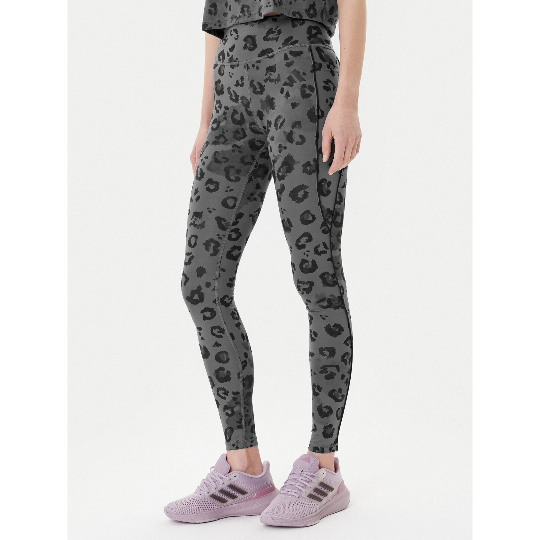adidas Leggings Optime Essentials JN2650 Grau Slim Fit