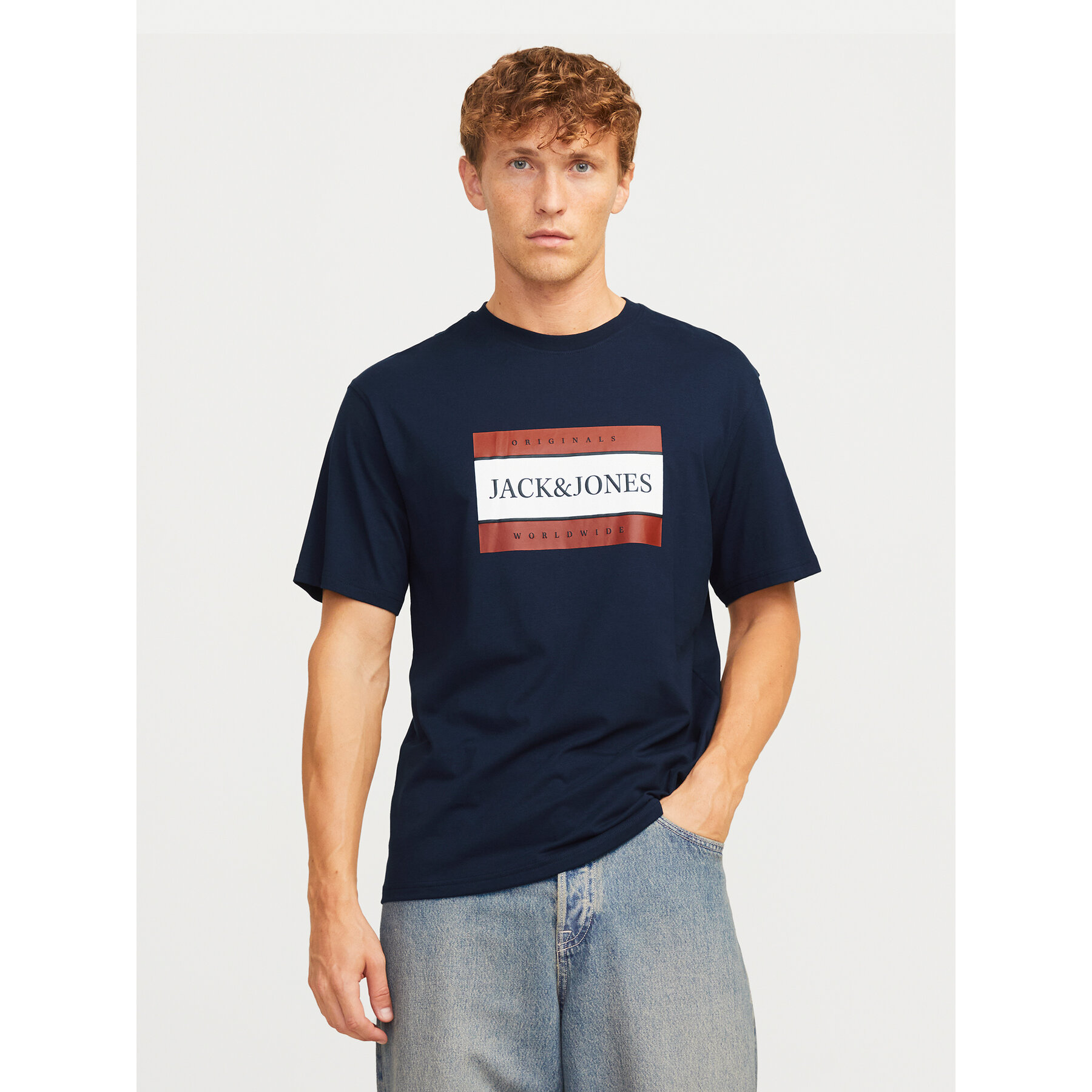Jack&Jones Jack&Jones T-Shirt Fredeiksberg 12262492 Σκούρο μπλε Regular Fit