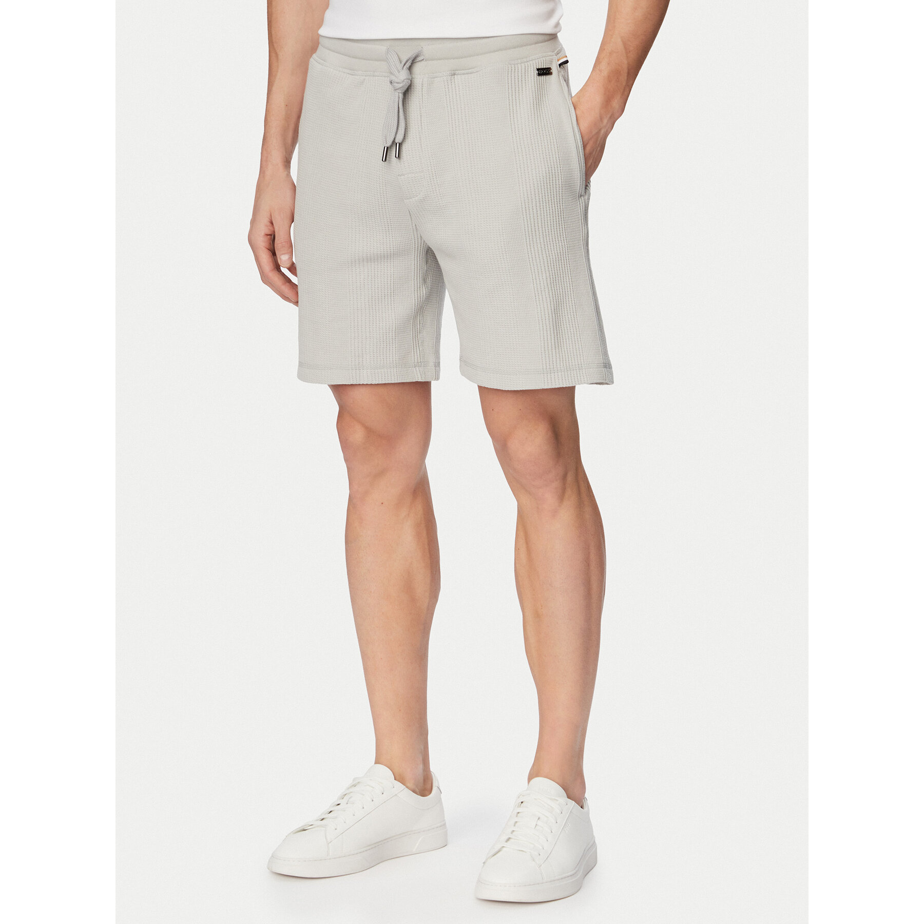 BOSS Sportshorts Structure 50540581 Grau Regular Fit