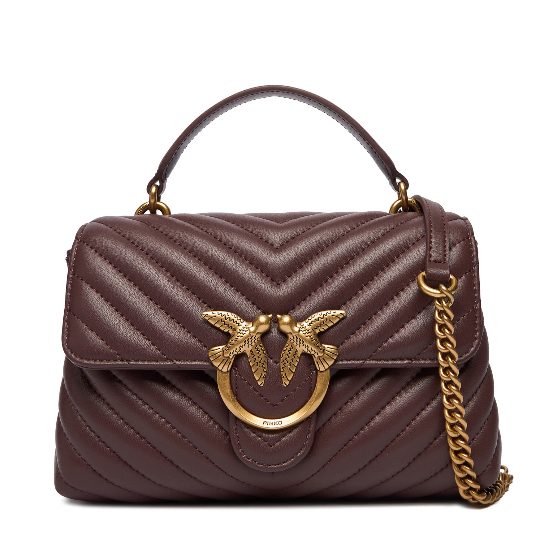 Geantă PINKO Love Lady Puff Mini Cl Al 25-26 PLTT 100044 A0GK Vișiniu